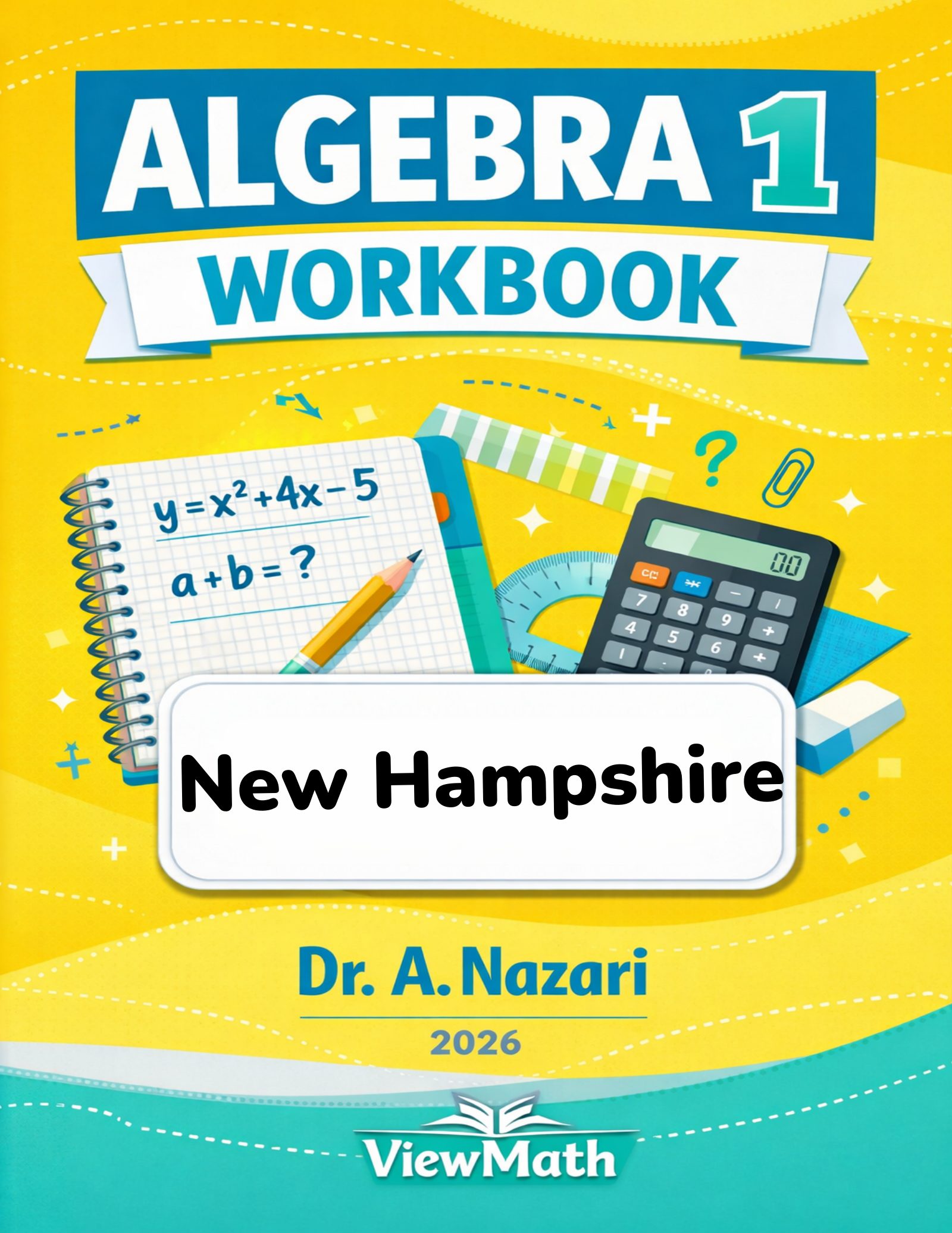 New Hampshire NH SAS Algebra 1 Math Workbook