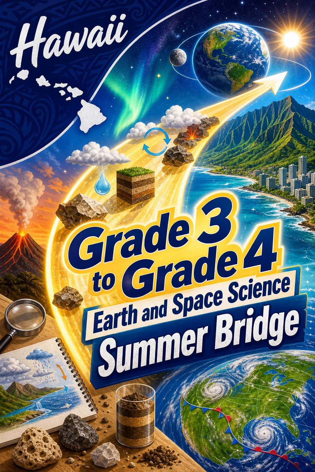 Hawaii Grade 3 to Grade 4 Earth and Space Science Summer Bridge
