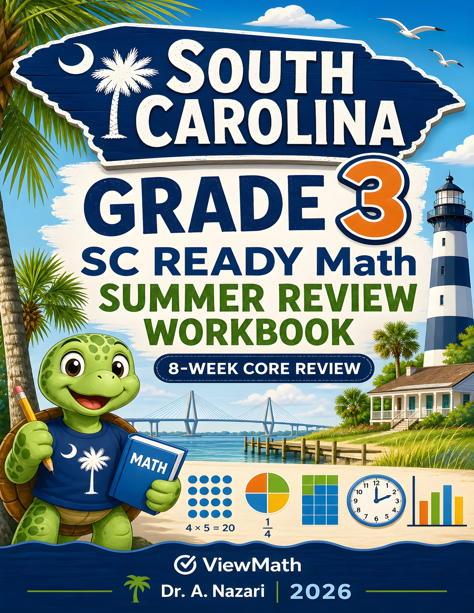 South Carolina SC READY Grade 3 Math Summer Review Workbook