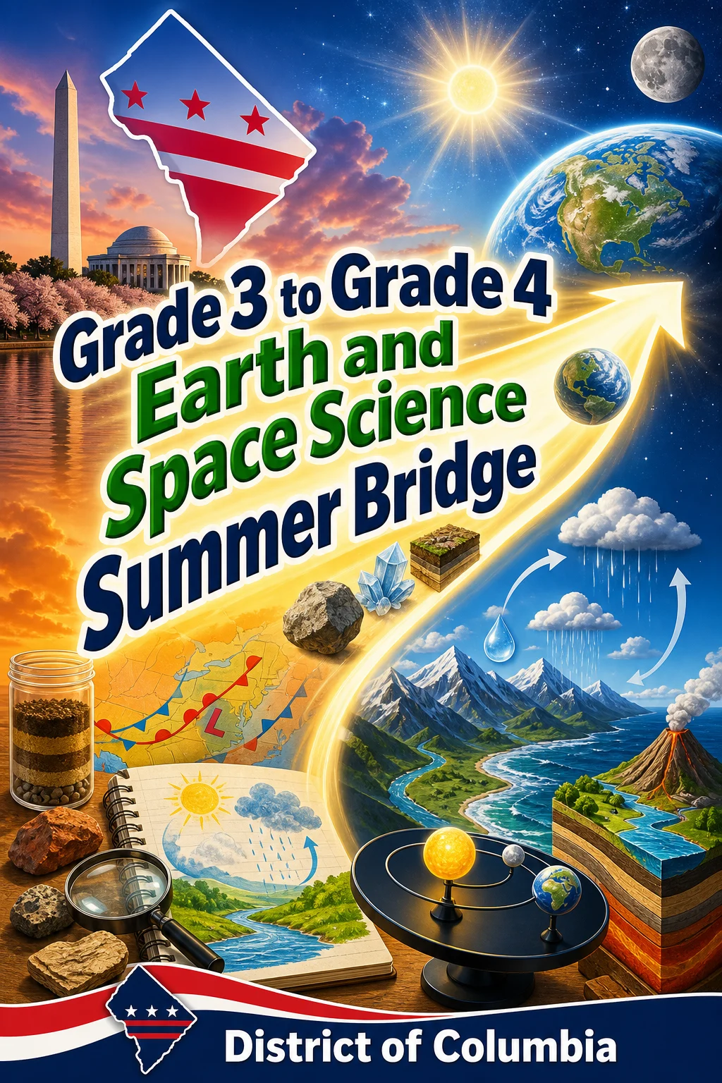 District Of Columbia Grade 3 to Grade 4 Earth and Space Science Summer Bridge
