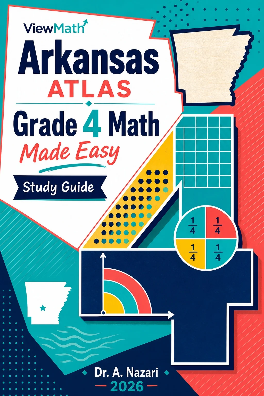 Arkansas ATLAS Grade 4 Math Learn & Test Bundle: 3 Guides, Workbook & 25 Tests