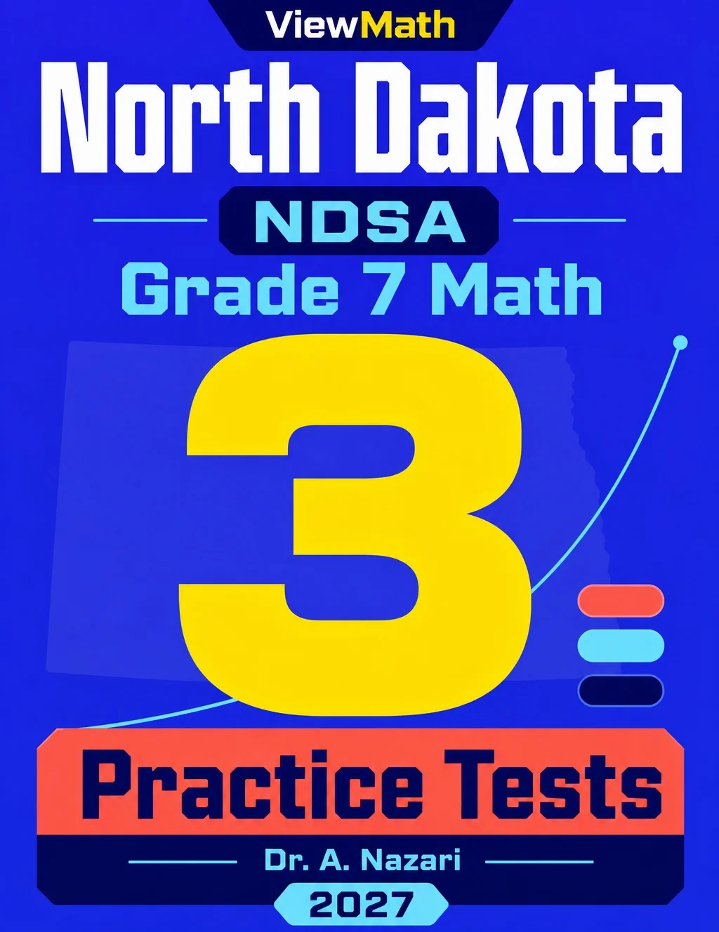 North Dakota Grade 7 Math Practice Tests Bundle: 25 Unique Full-Length Tests