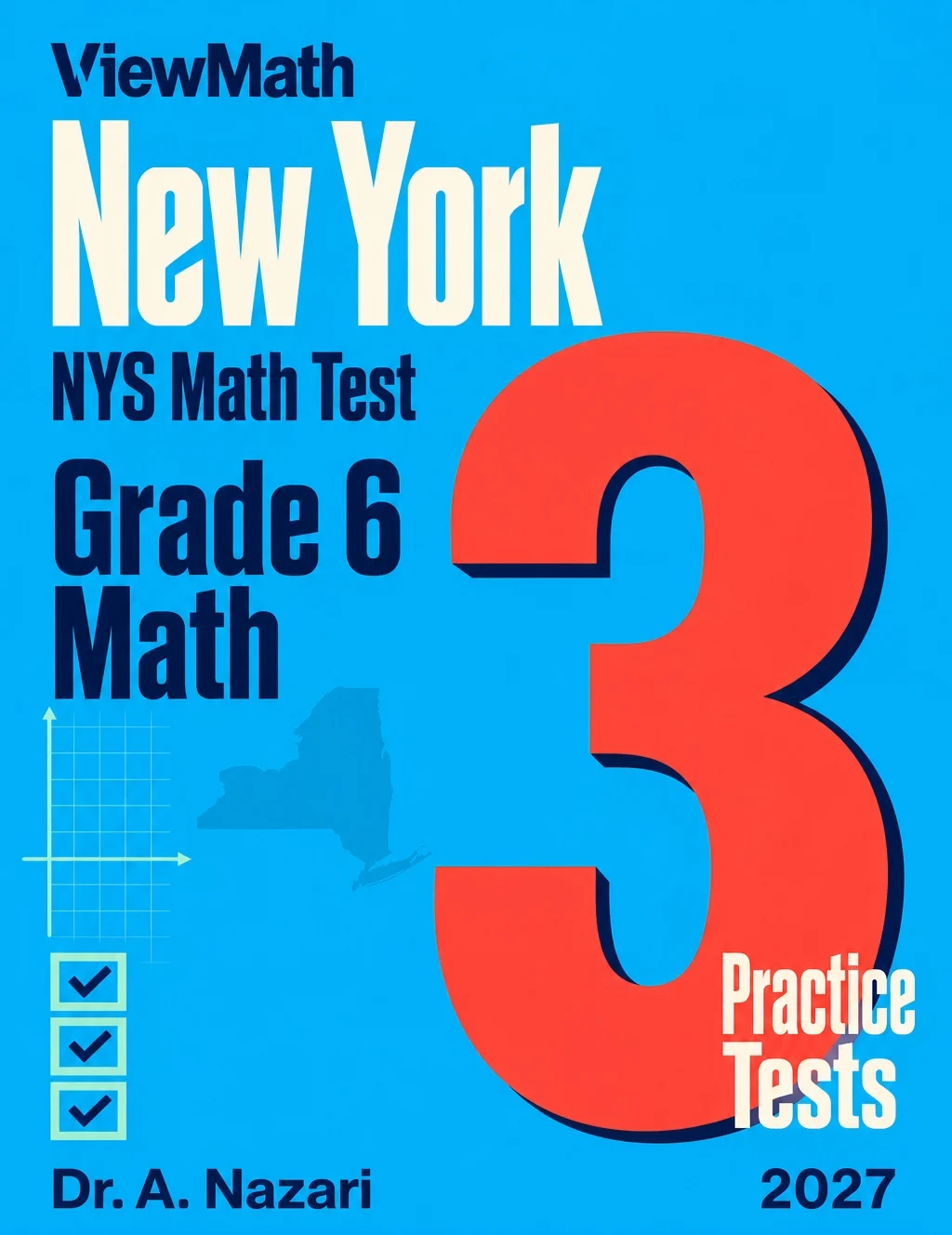 New York NYS Math Test Grade 6 Math Practice Tests Bundle: 25 Full-Length Tests