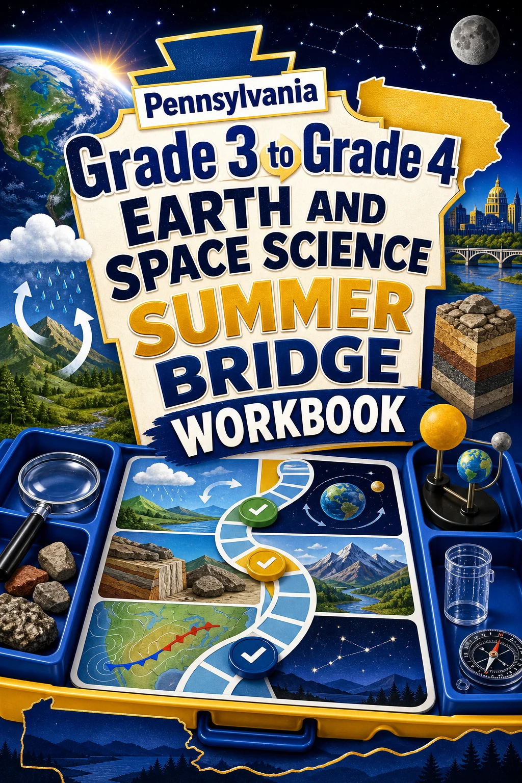 Pennsylvania Grade 3 to Grade 4 Earth and Space Science Summer Bridge Workbook
