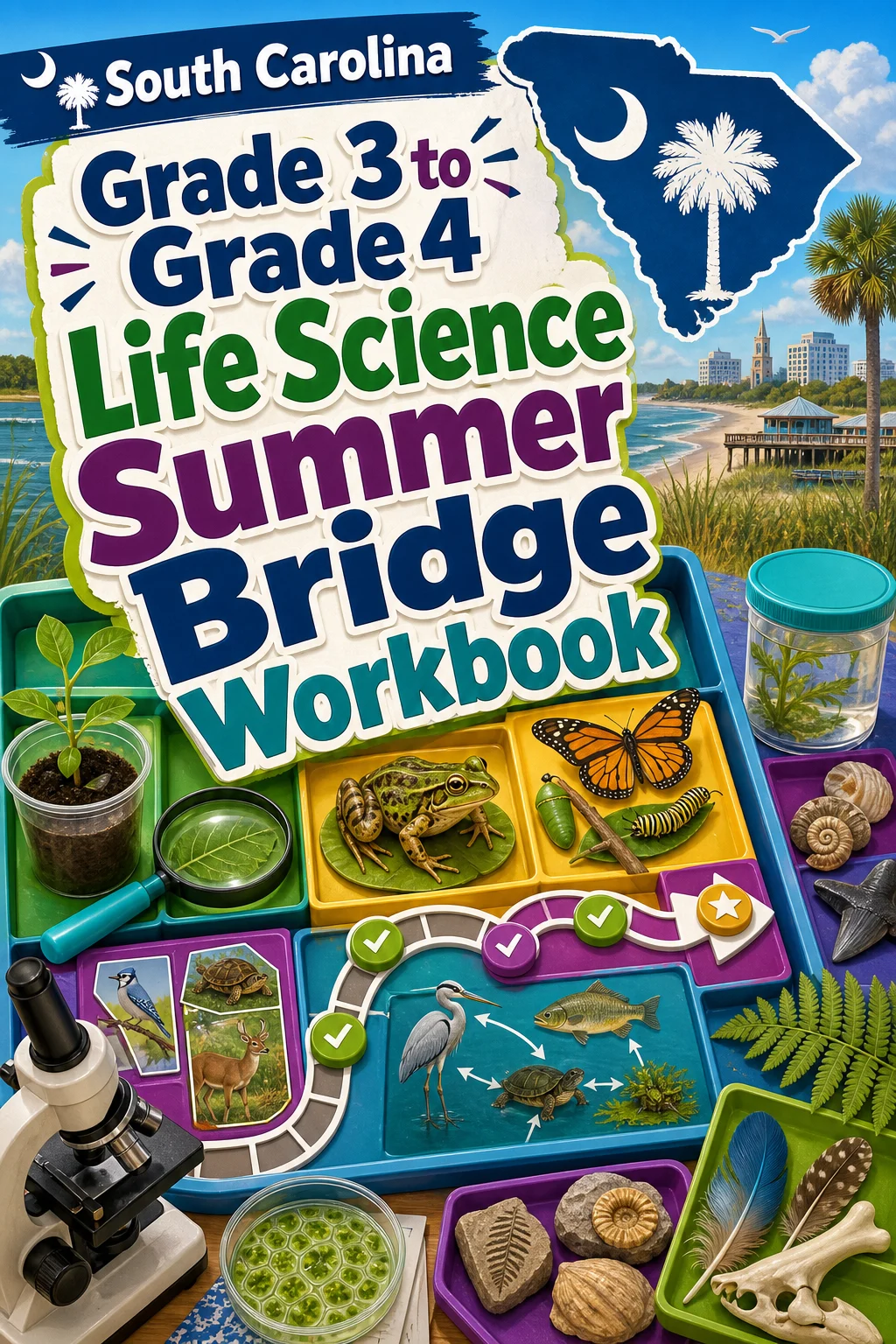 South Carolina Grade 3 to Grade 4 Life Science Summer Bridge Workbook