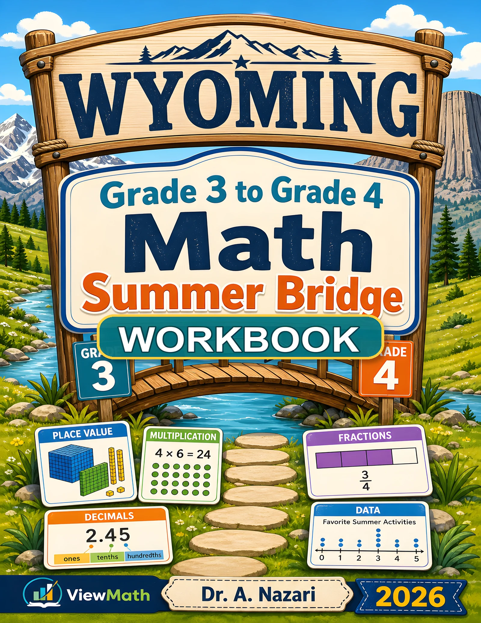 Wyoming WY-TOPP Grade 3 Math Summer Bridge Workbook