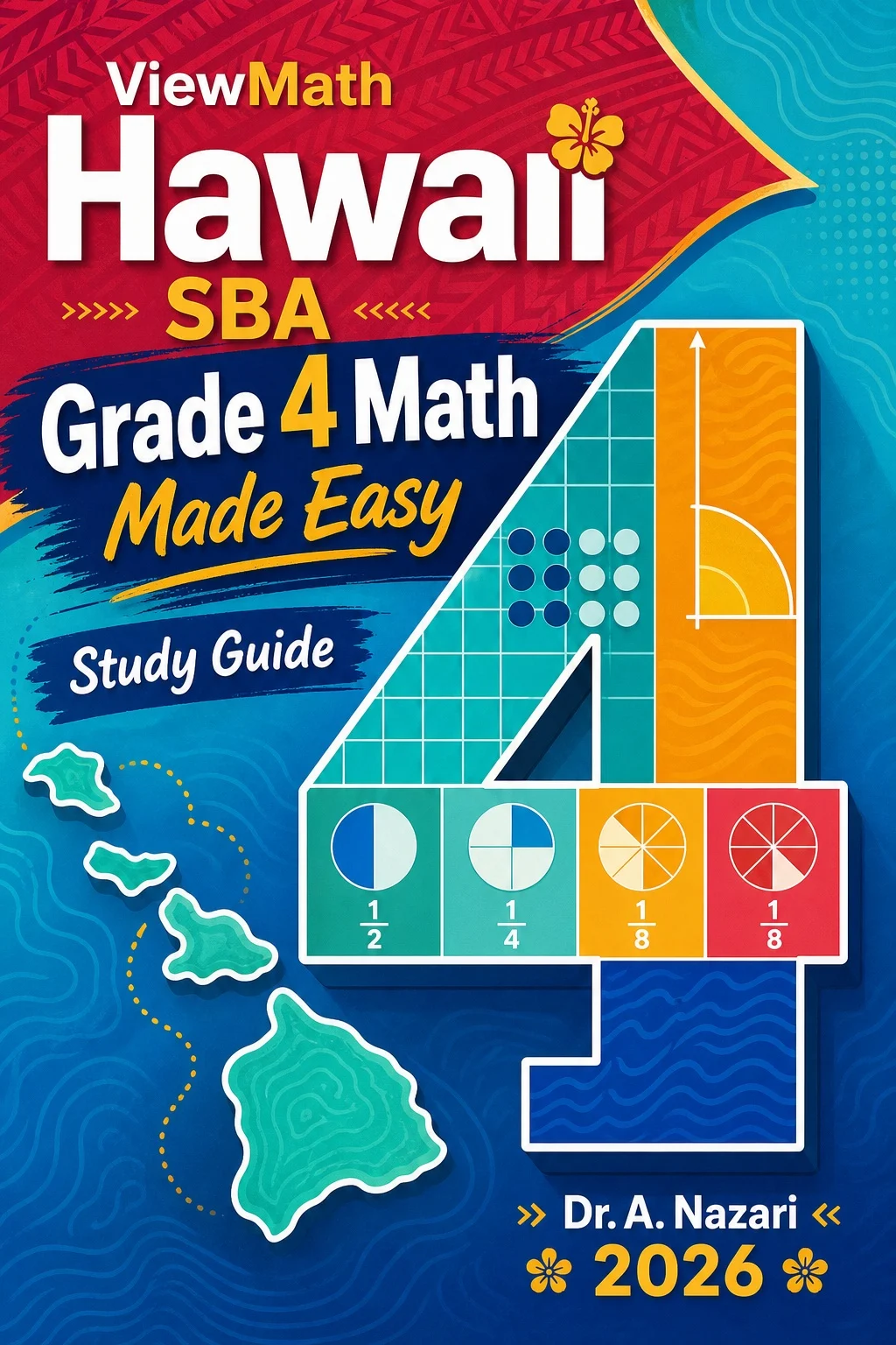 Hawaii SBA Grade 4 Math Learn & Test Bundle: 3 Guides, Workbook & 25 Tests