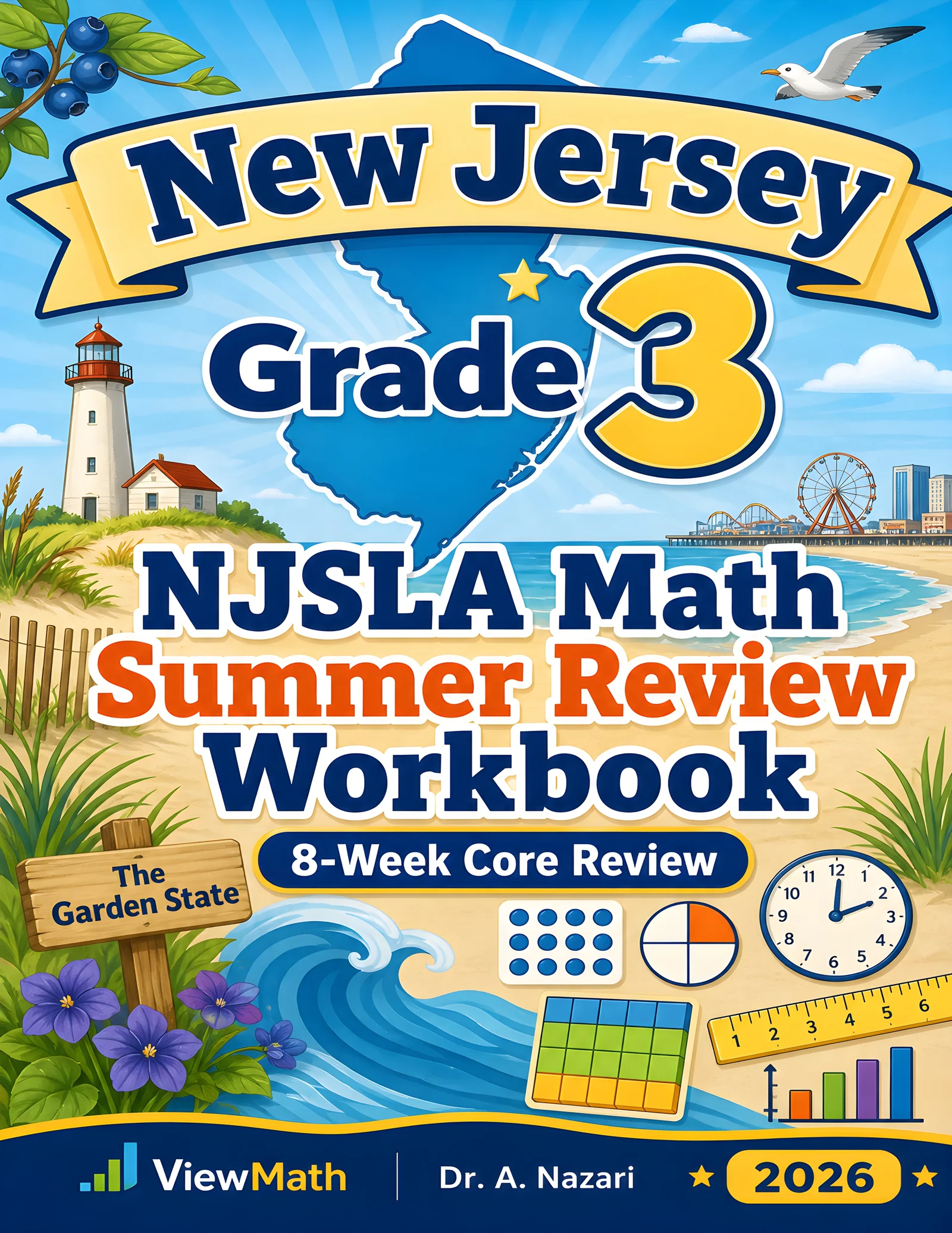 New Jersey NJSLA Grade 3 Math Summer Review Workbook