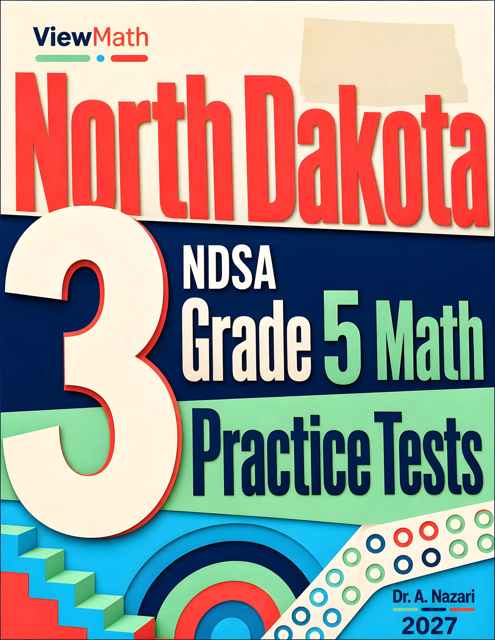 North Dakota NDSA Grade 5 Math Practice Tests Bundle: 25 Full-Length Tests