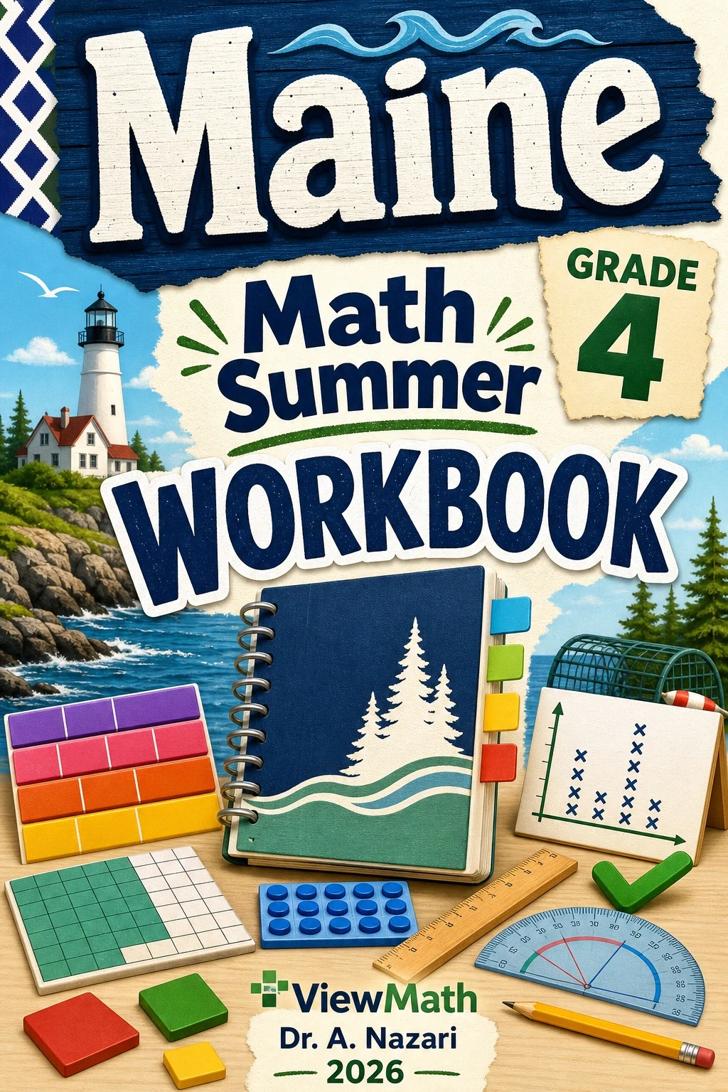 Maine MTYA Grade 4 Math Summer Review Workbook