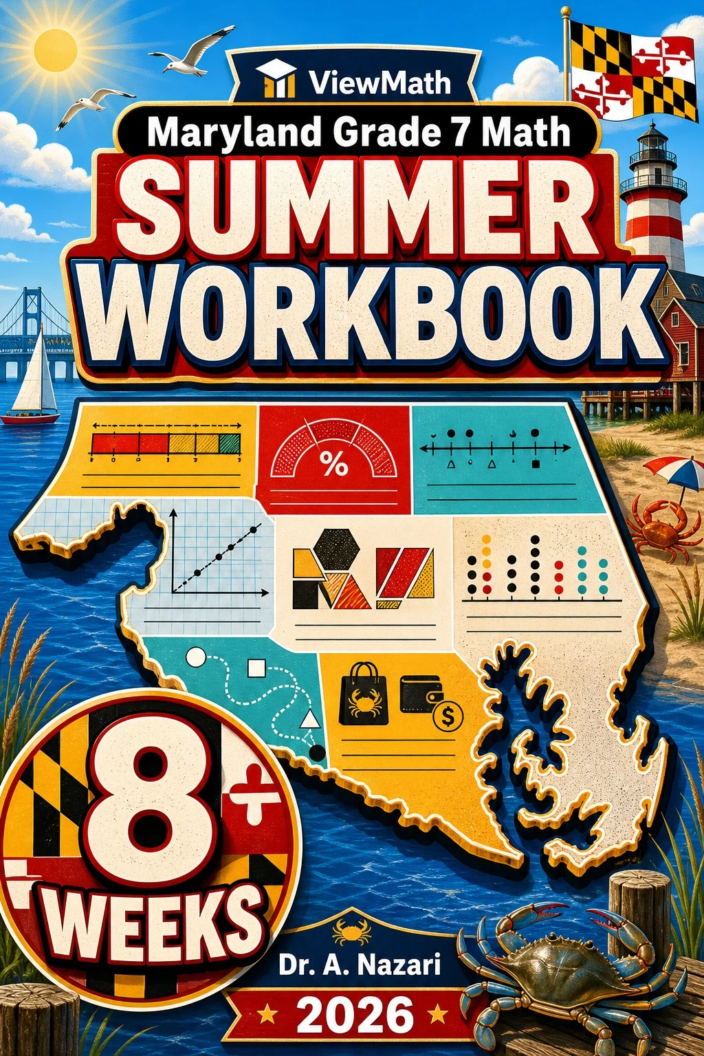 Maryland MCAP Grade 7 Math Summer Review Workbook