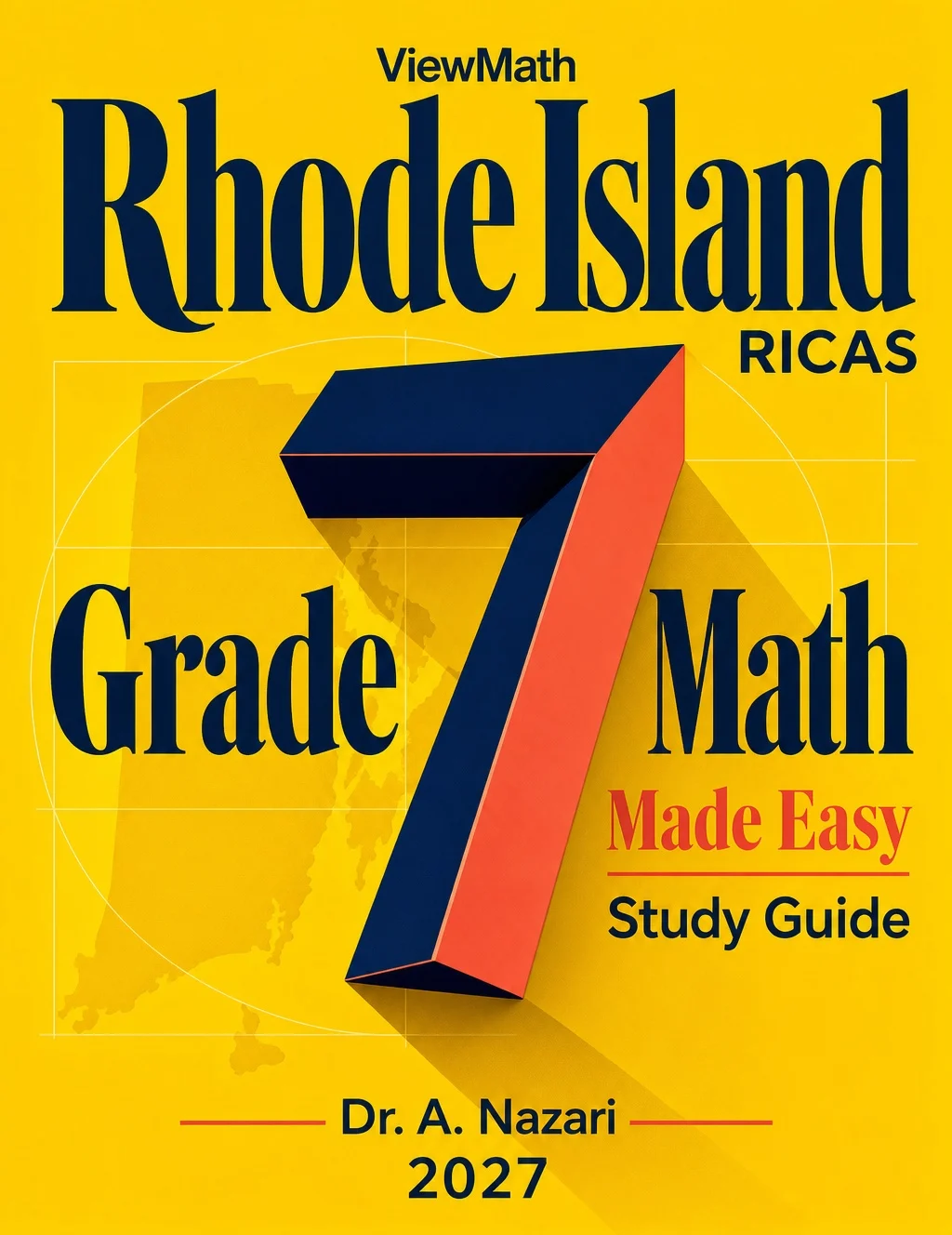 Rhode Island RICAS Grade 7 Math Learn & Test Bundle: 7 Books & 25 Tests
