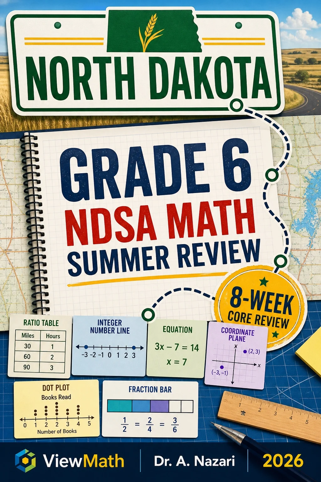 North Dakota NDSA Grade 6 Math Summer Review