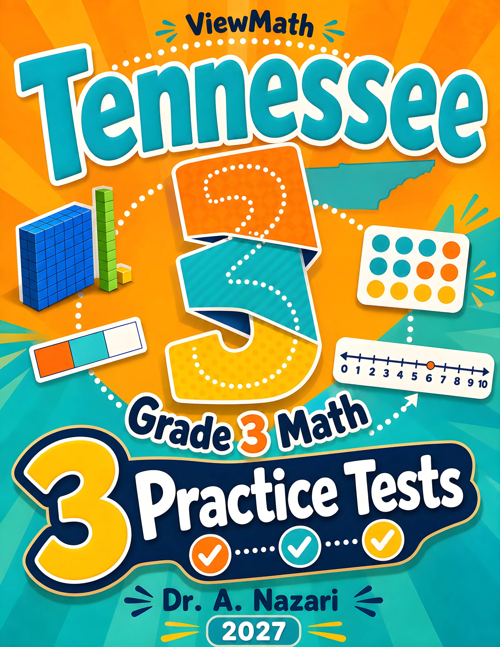 Tennessee TCAP Grade 4 Math Practice Tests Bundle: 25 Unique Full-Length Tests