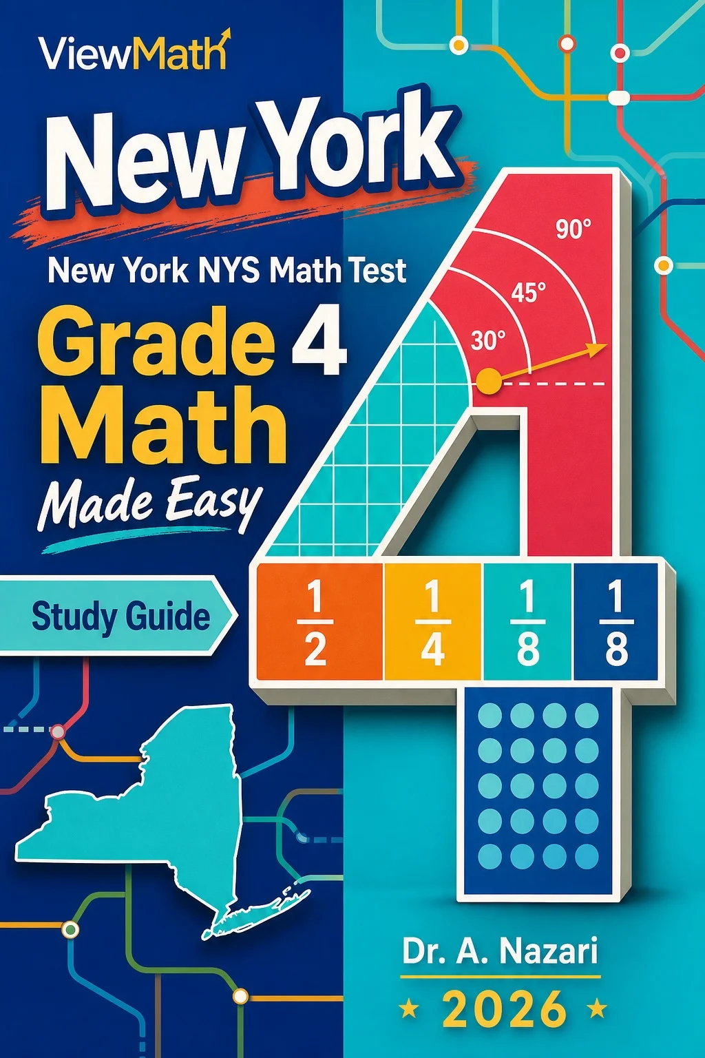 New York NYS Math Test Grade 4 Math Learn & Test Bundle: 7 Books & 25 Tests