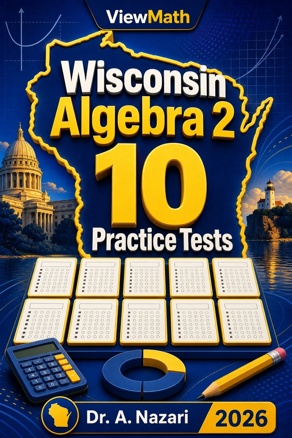 10 Full-Length Wisconsin Algebra 2 Practice Tests