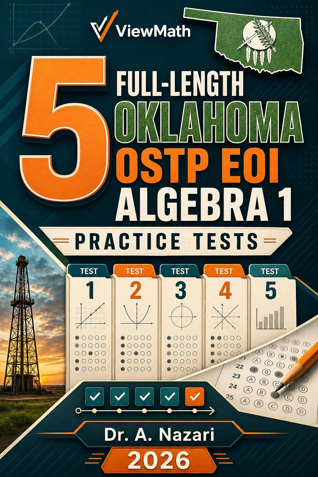 5 Full-Length Oklahoma OSTP EOI Algebra 1 Math Practice Tests