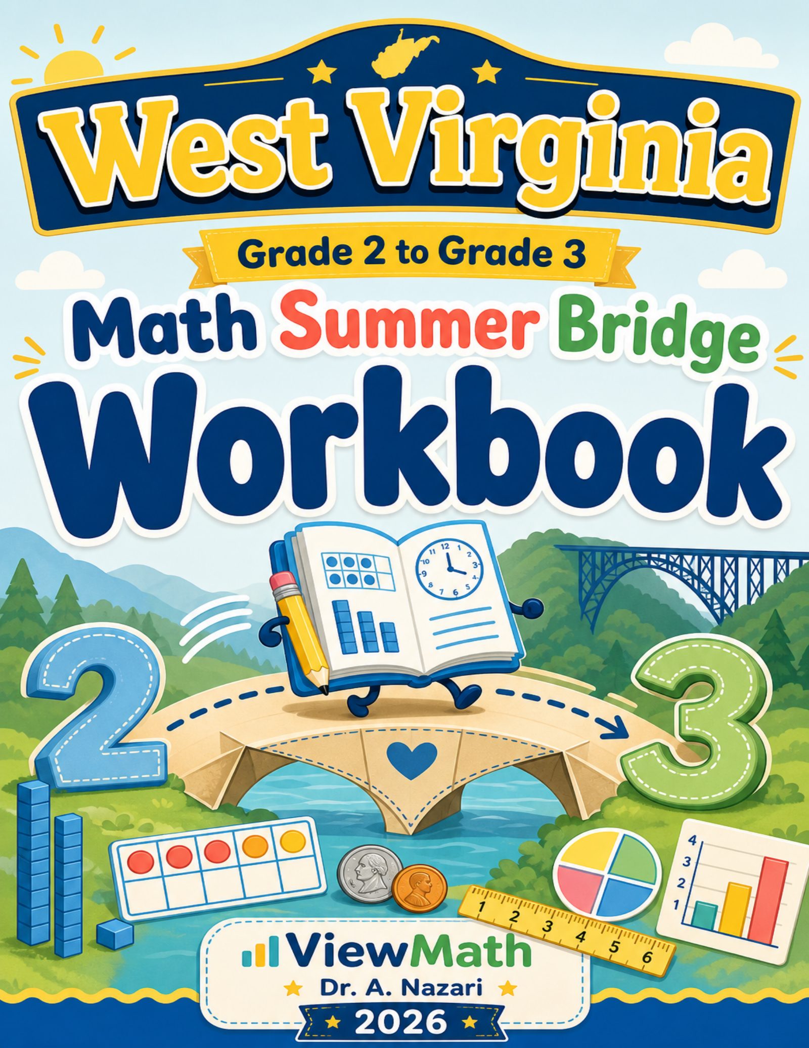 West Virginia Grade 2 to Grade 3 Math Summer Bridge Workbook