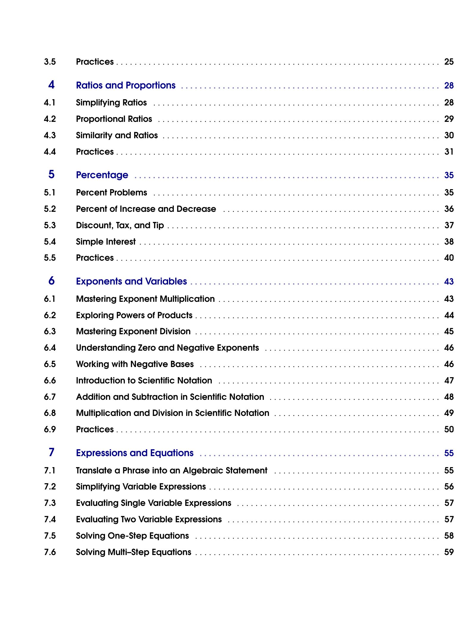 Representative ViewMath book learning or practice page