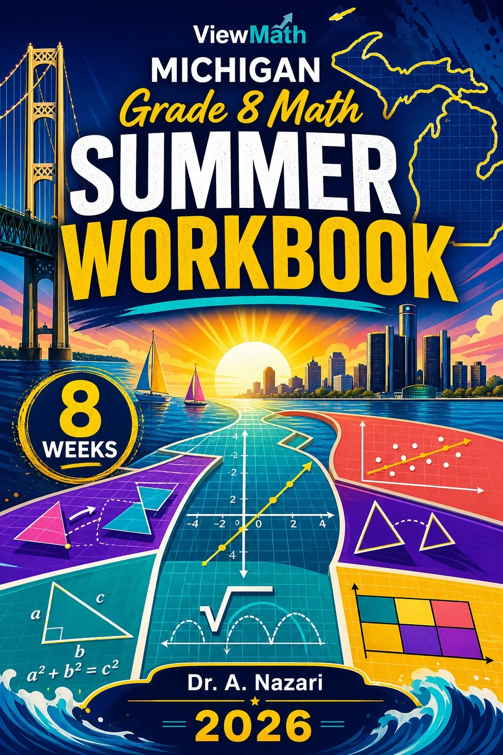 Michigan M-STEP Grade 8 Math Summer Review Workbook