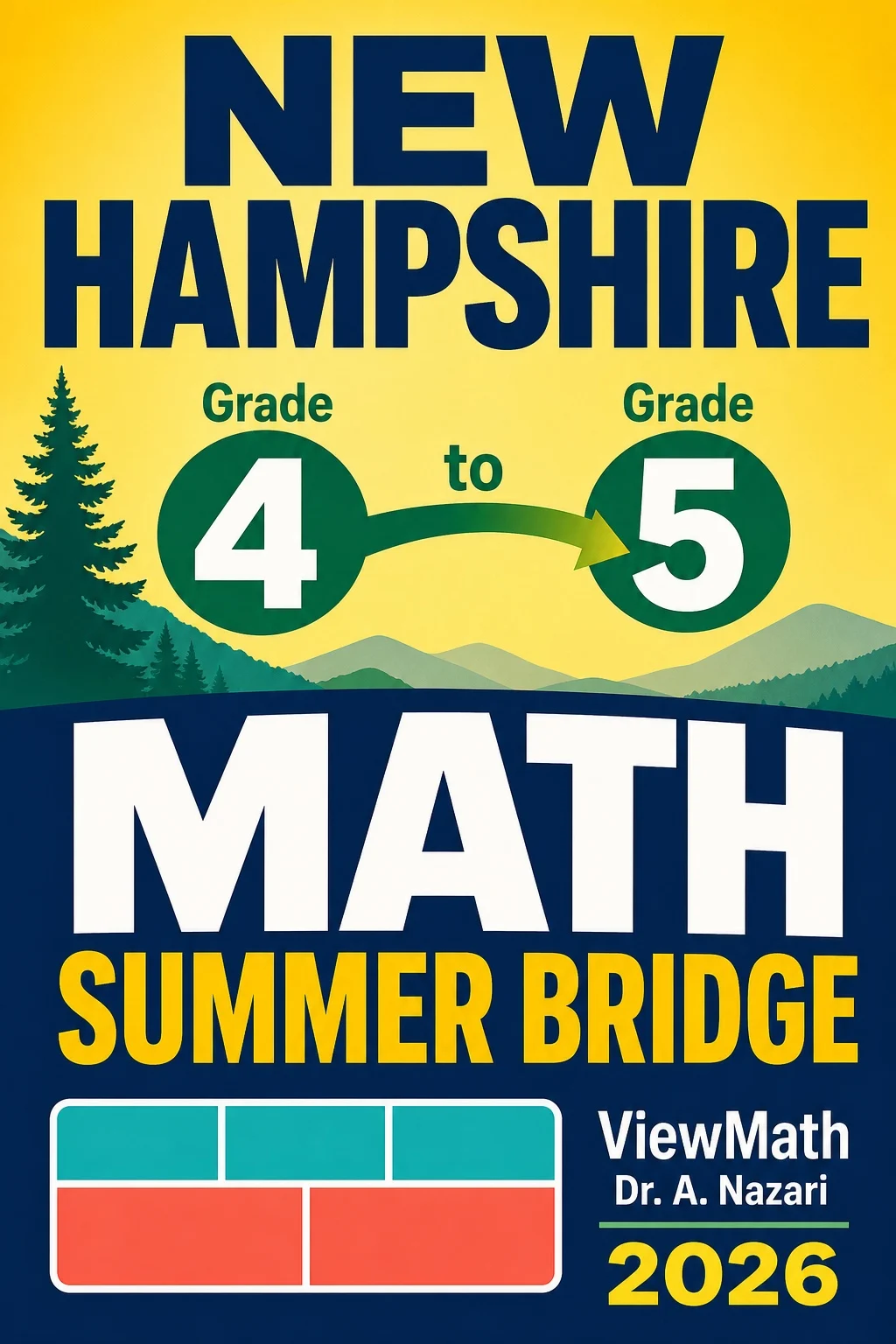 New Hampshire NH SAS Grade 4 Math Summer Bridge