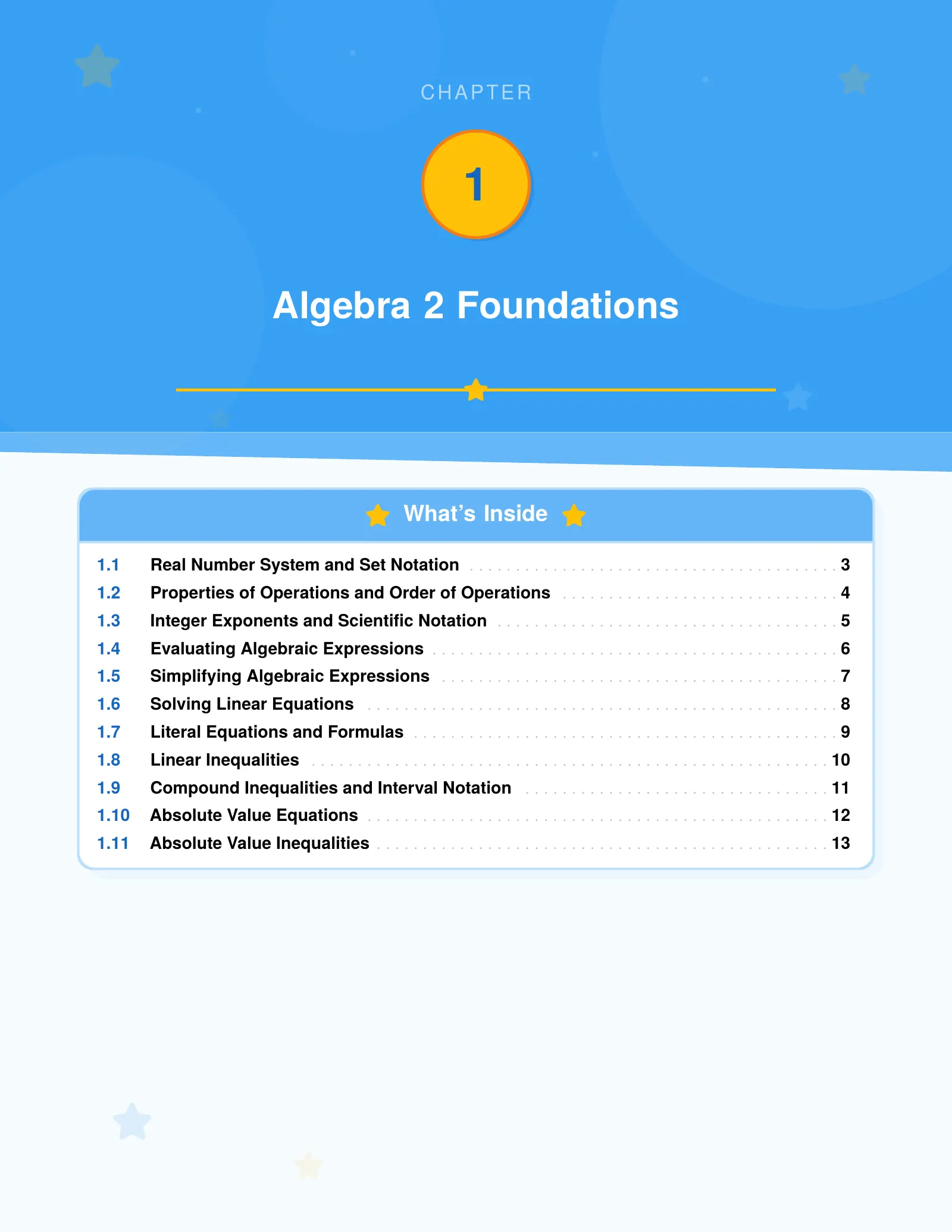 Representative ViewMath book learning or practice page