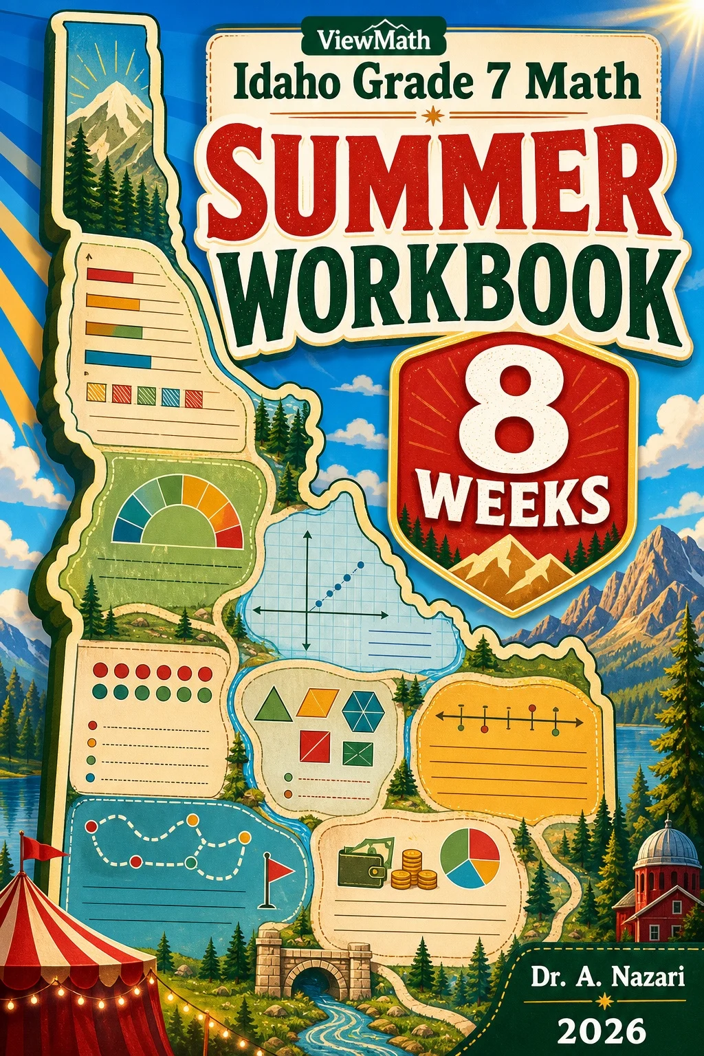 Idaho ISAT Grade 7 Math Summer Review Workbook