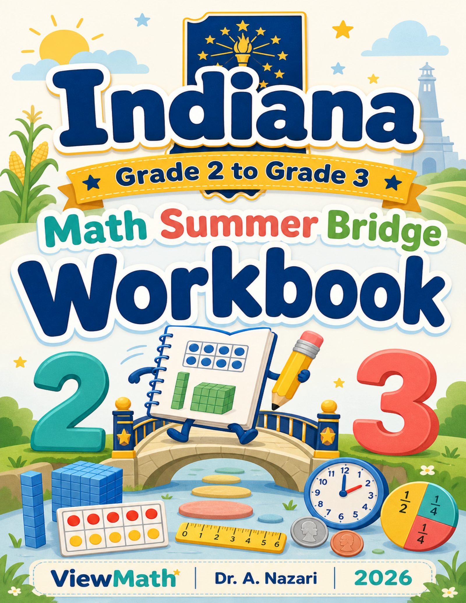 Indiana Grade 2 to Grade 3 Math Summer Bridge Workbook
