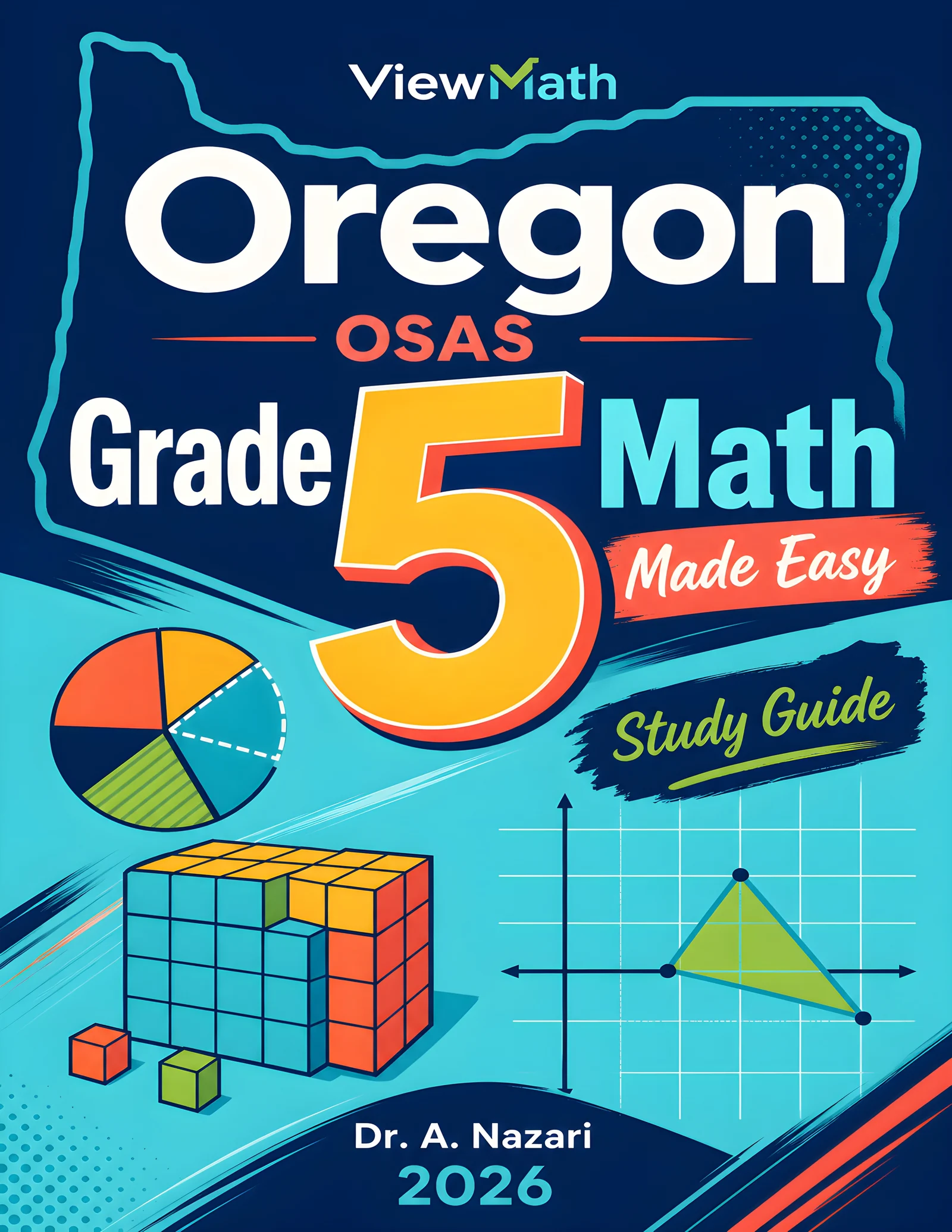 Oregon OSAS Grade 5 Math Learn & Test Bundle: 3 Guides, Workbook & 25 Tests