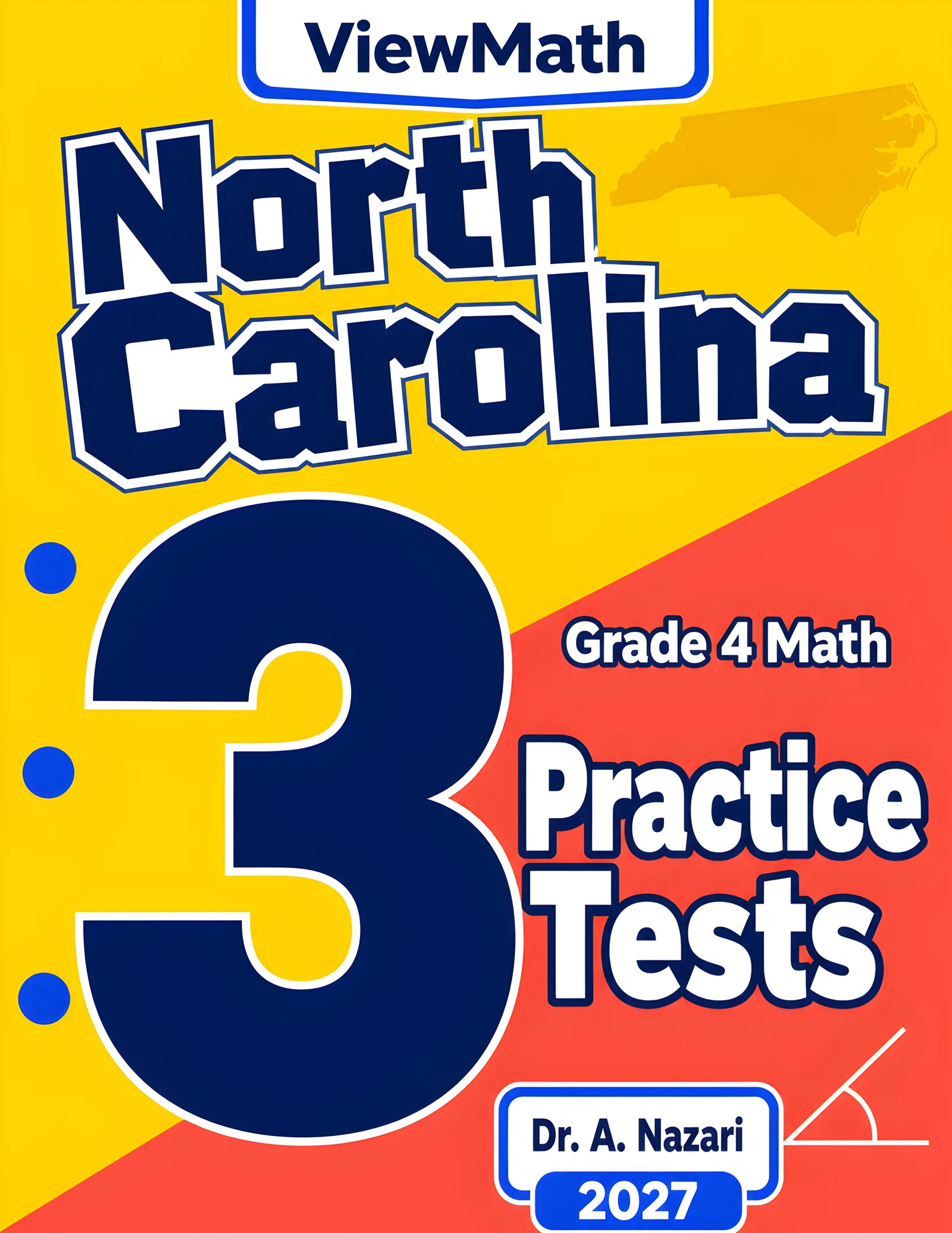 North Carolina NC EOG Grade 4 Math Practice Tests Bundle: 25 Full-Length Tests
