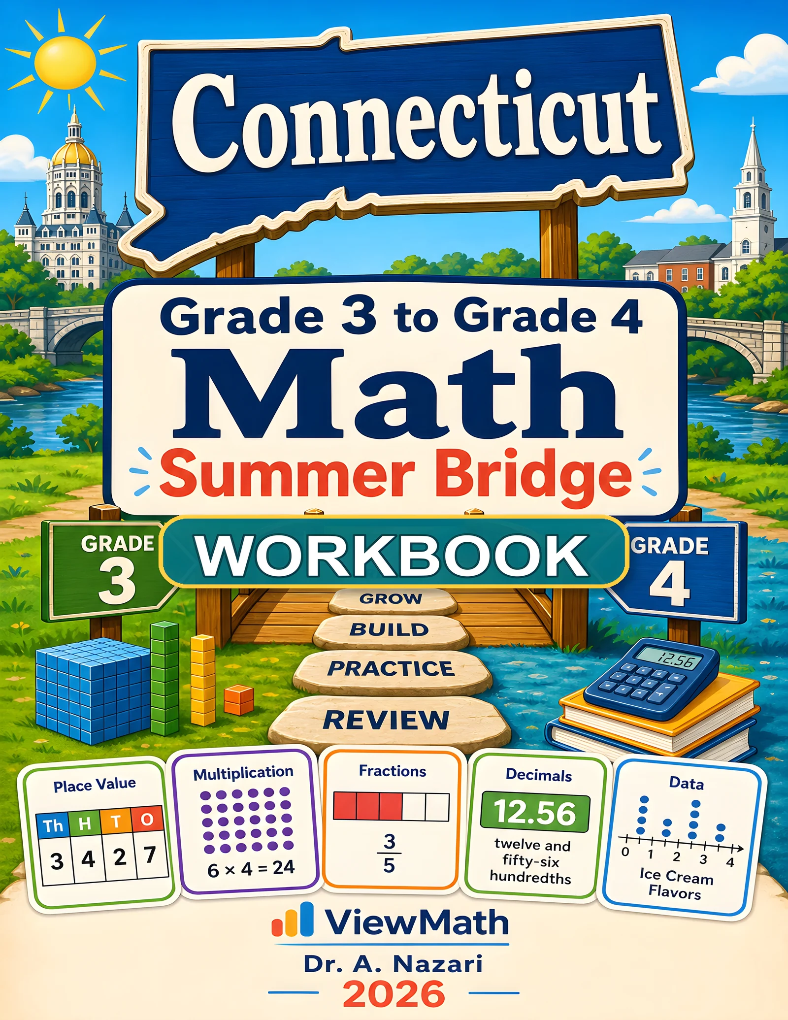 Connecticut SBAC Grade 3 Math Summer Bridge Workbook