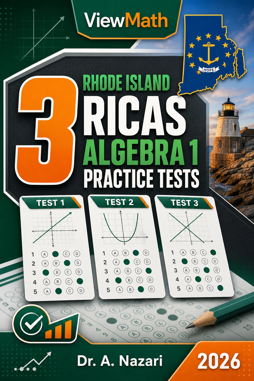 3 Rhode Island RICAS Algebra 1 Math Practice Tests