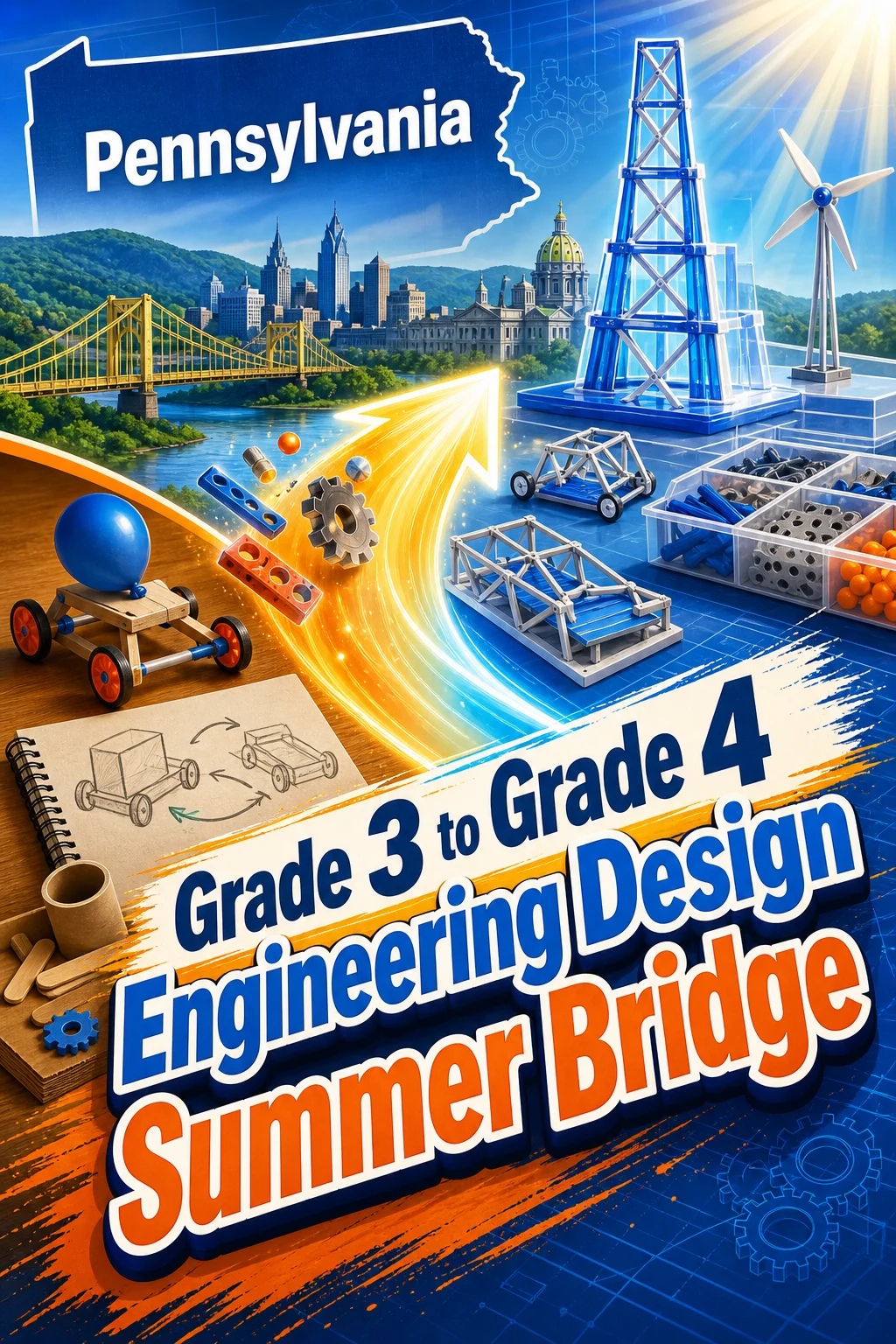 Pennsylvania Grade 3 to Grade 4 Engineering Design Summer Bridge