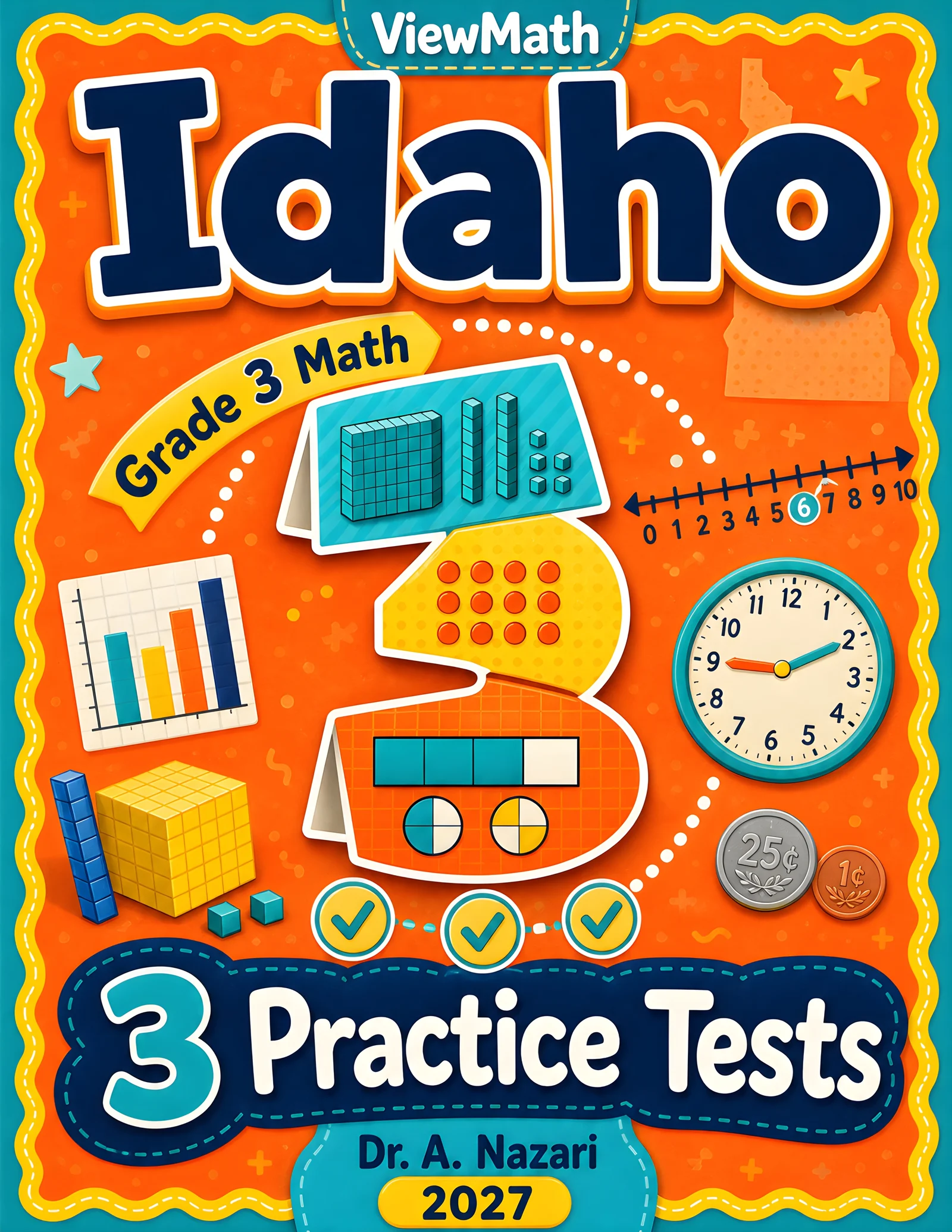 Idaho ISAT Grade 4 Math Practice Tests Bundle: 25 Unique Full-Length Tests