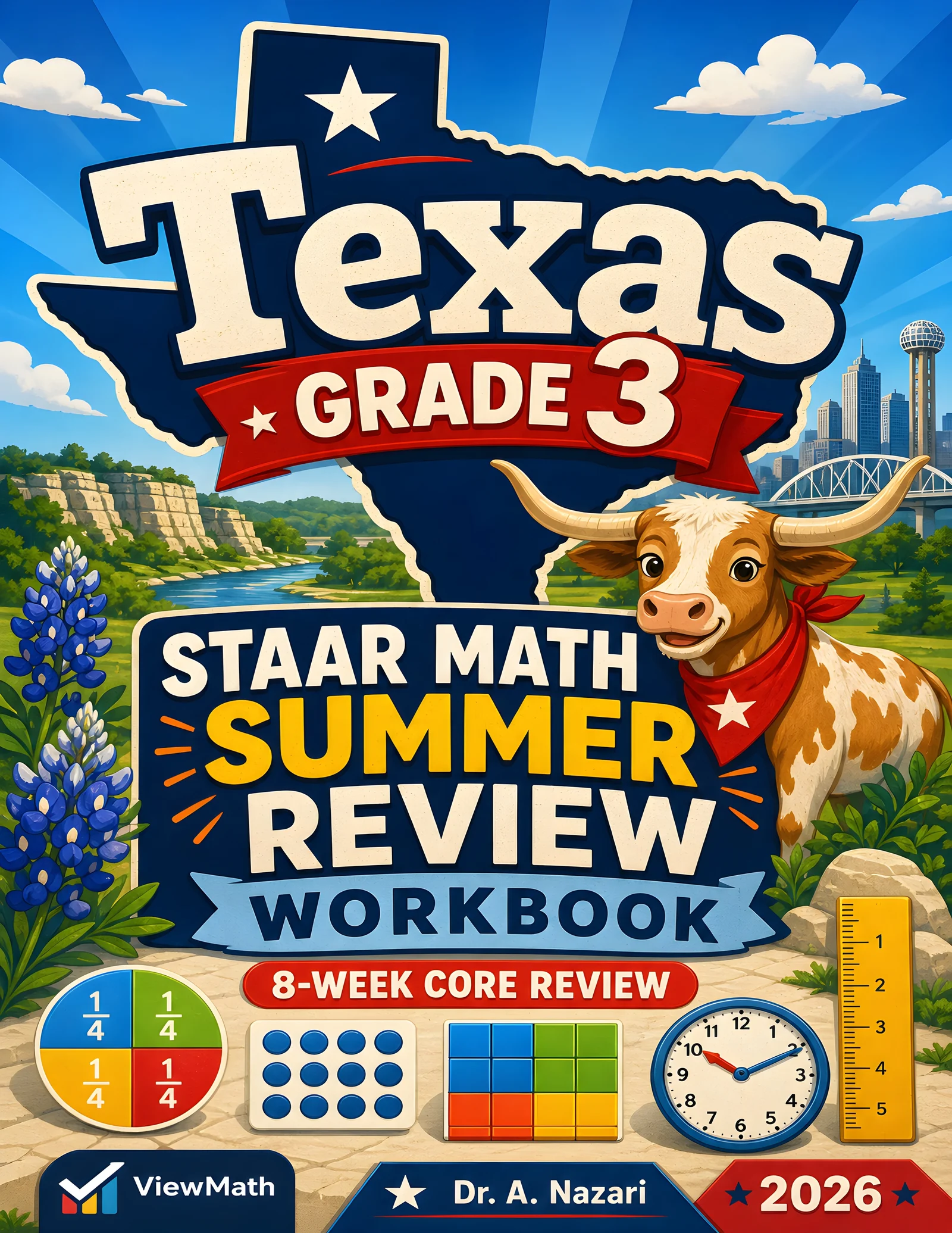 Texas STAAR Grade 3 Math Summer Review Workbook