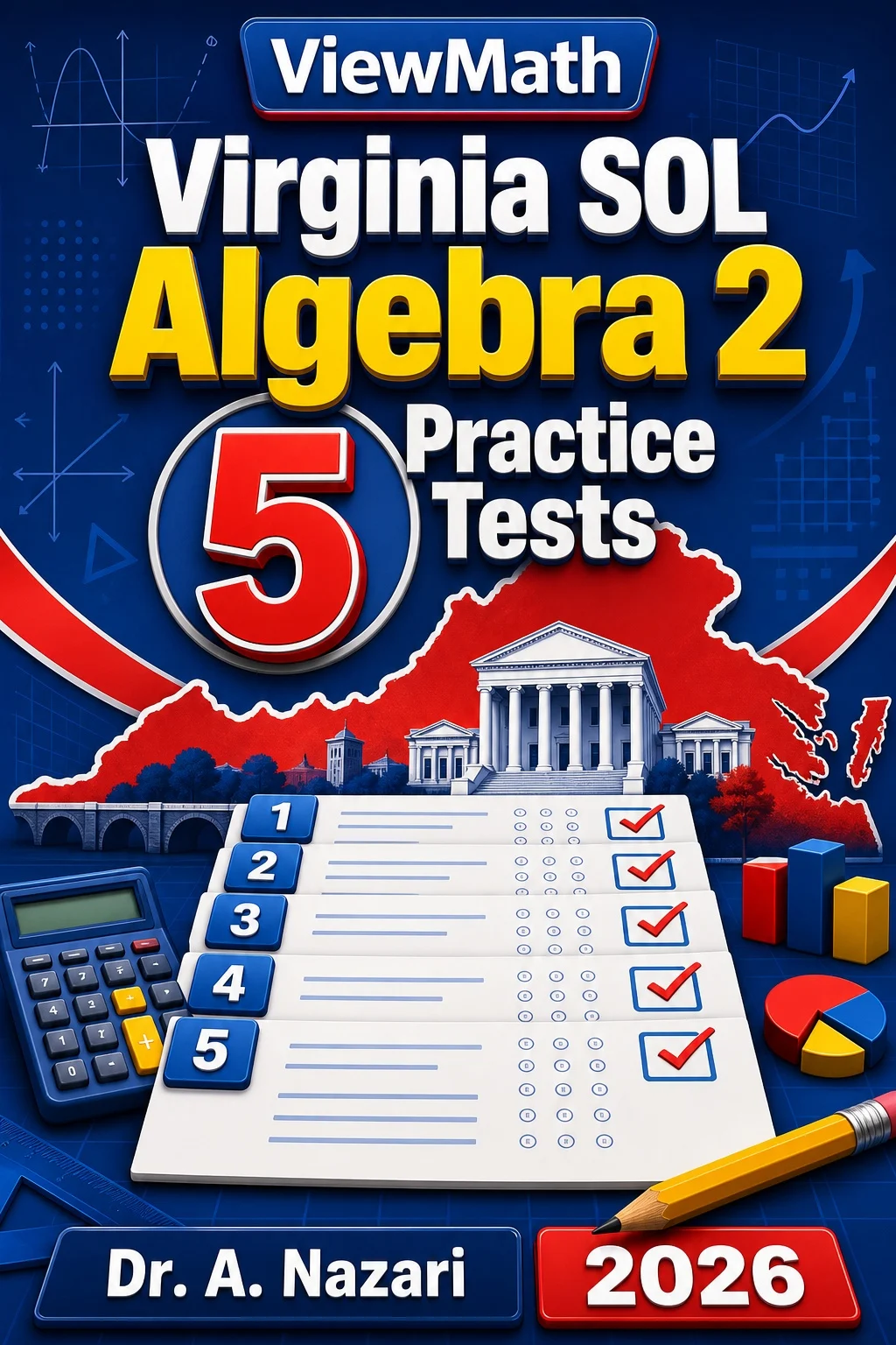 5 Full-Length Virginia SOL Algebra 2 Practice Tests