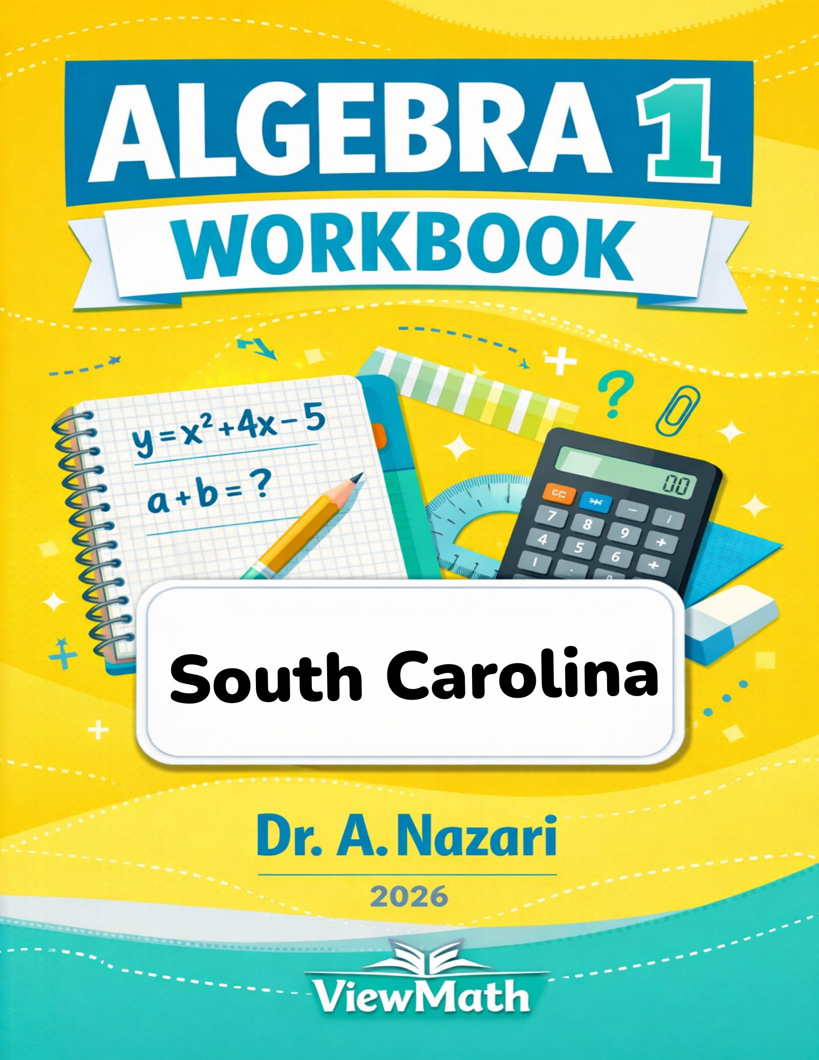 South Carolina SC EOCEP Algebra 1 Math Workbook