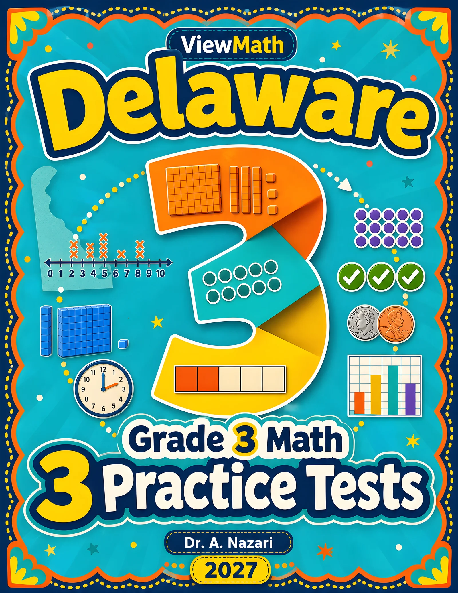 Delaware DeSSA Grade 4 Math Practice Tests Bundle: 25 Unique Full-Length Tests
