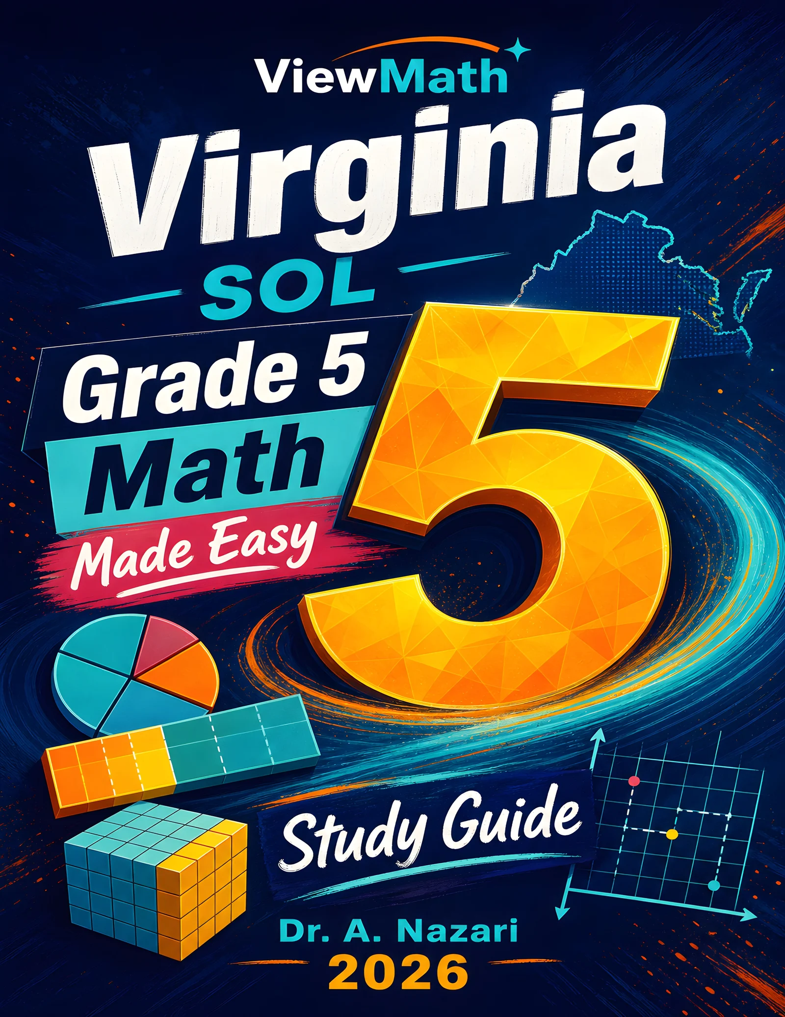 Virginia SOL Grade 5 Math Learn & Test Bundle: 3 Guides, Workbook & 25 Tests