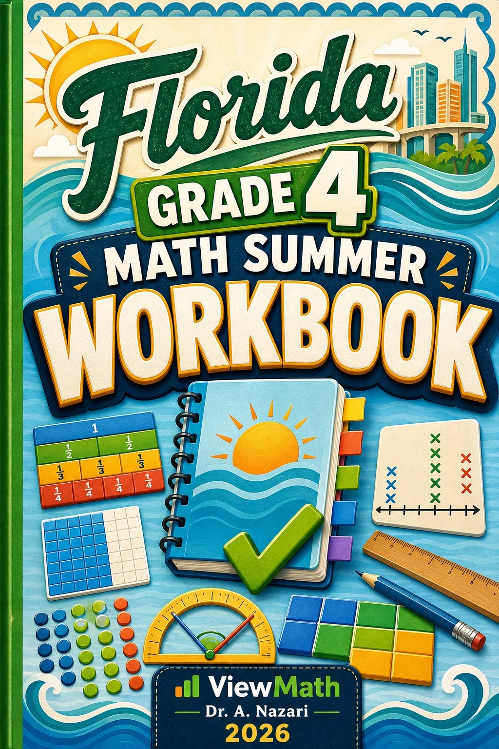 Florida FAST Grade 4 Math Summer Review Workbook