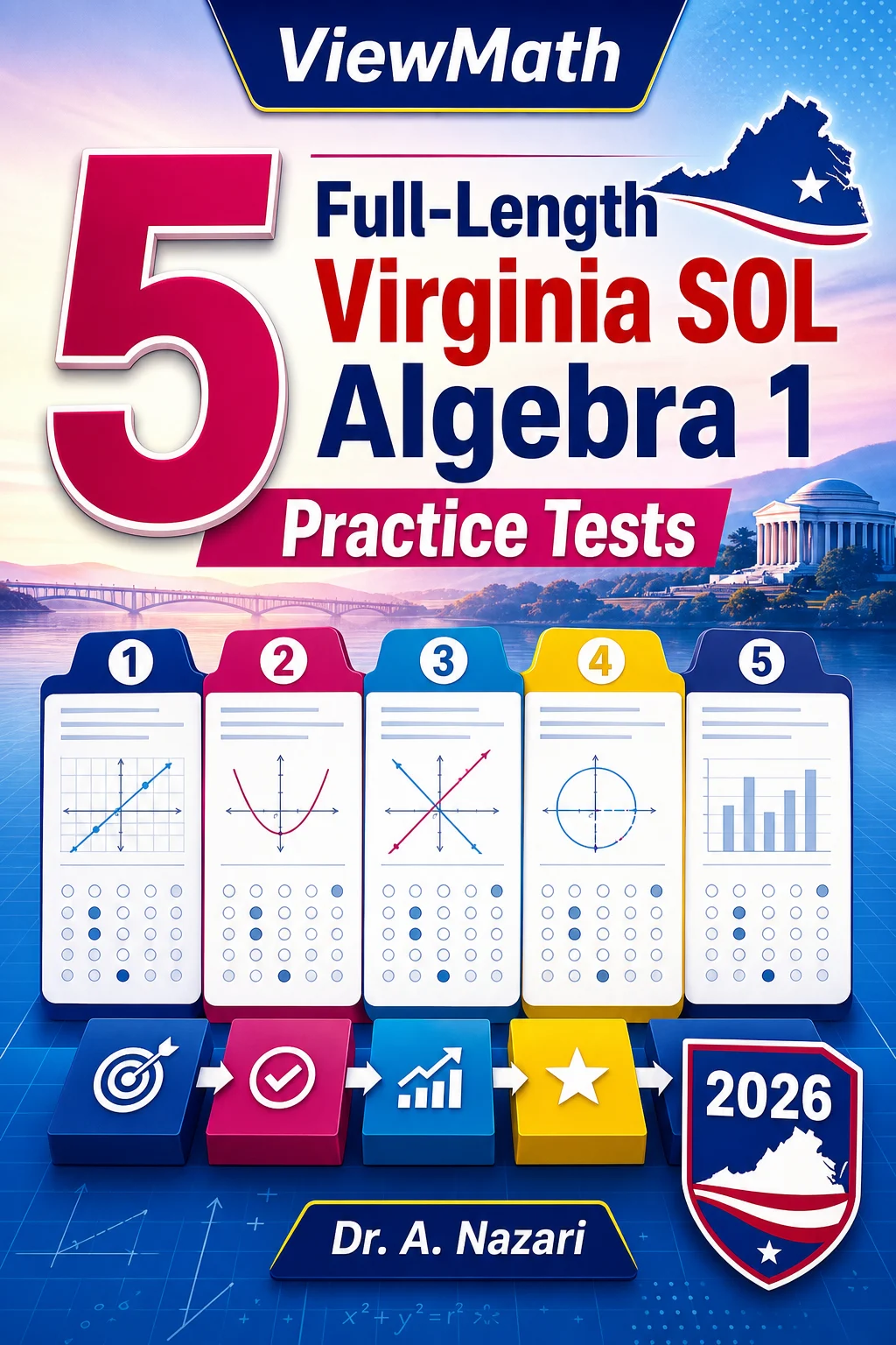 5 Full-Length Virginia SOL Algebra 1 Math Practice Tests