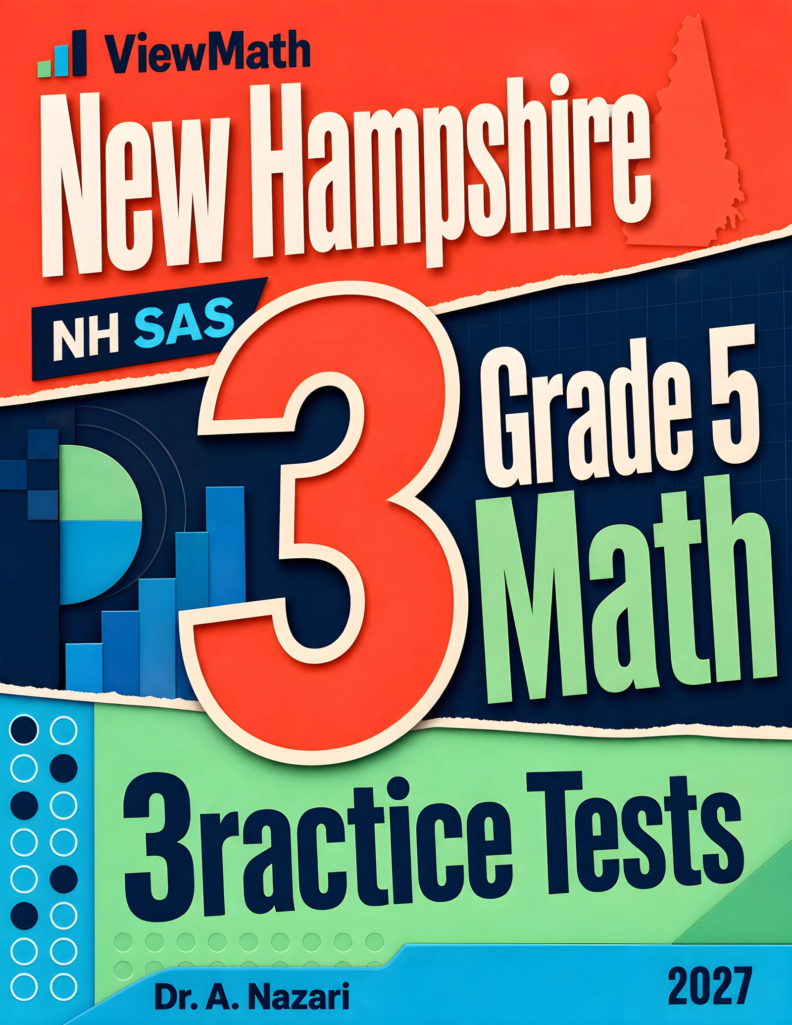 New Hampshire NH SAS Grade 5 Math Practice Tests Bundle: 25 Full-Length Tests