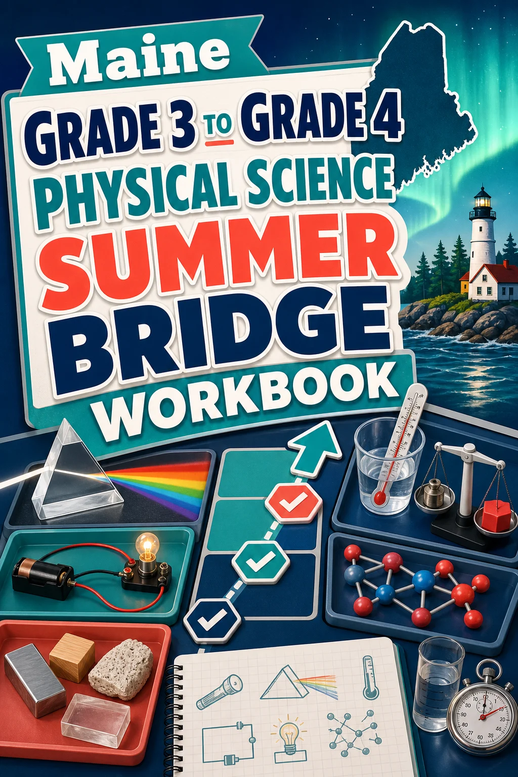 Maine Grade 3 to Grade 4 Physical Science Summer Bridge Workbook