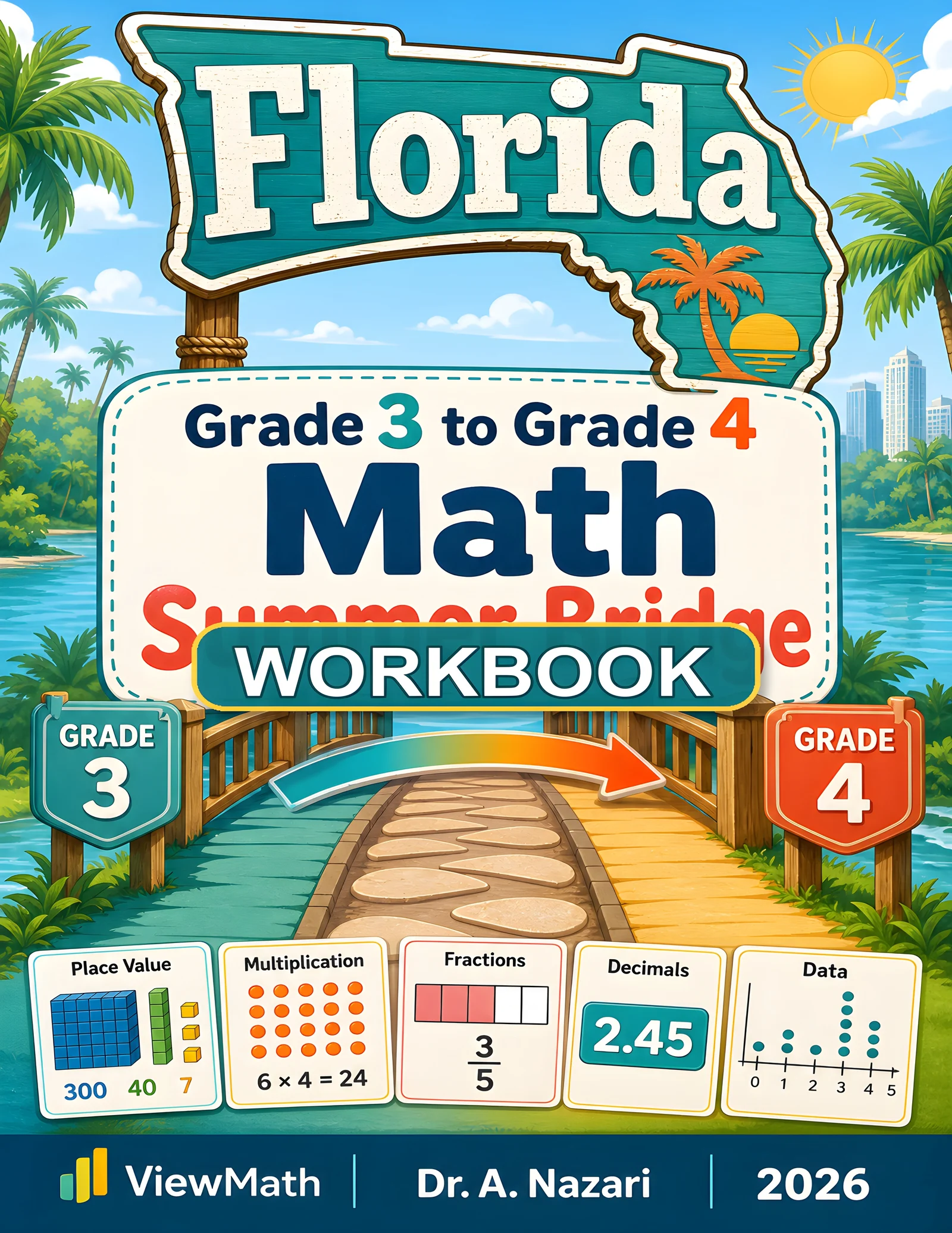 Florida FAST Grade 3 Math Summer Bridge Workbook