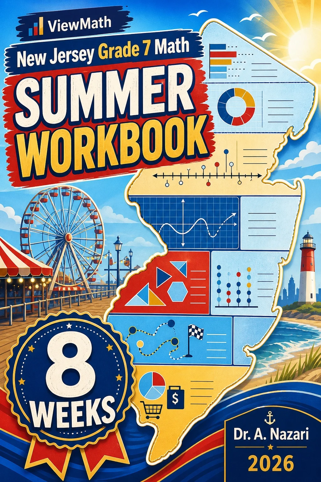New Jersey NJSLA Grade 7 Math Summer Review Workbook