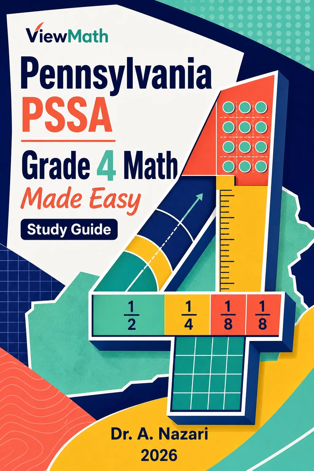 Pennsylvania PSSA Grade 4 Math Learn & Test Bundle: 7 Books & 25 Tests