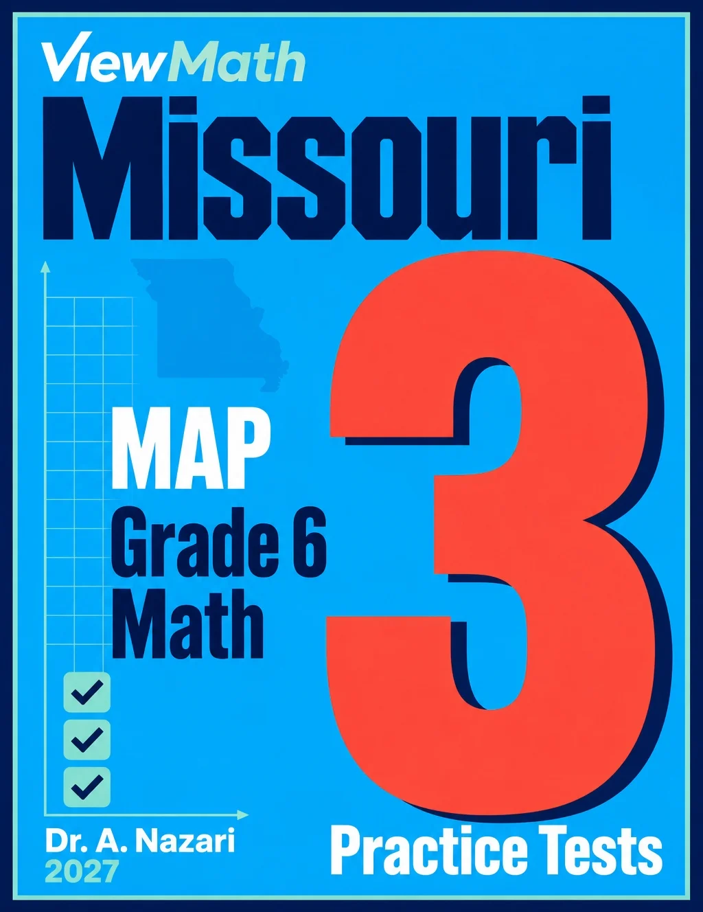 Missouri MAP Grade 6 Math Practice Tests Bundle: 25 Unique Full-Length Tests