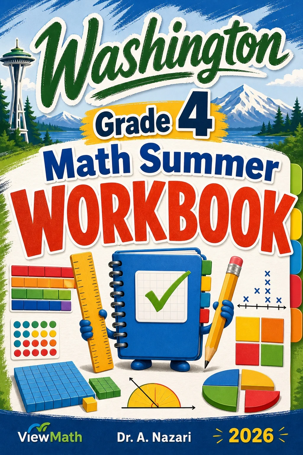 Washington SBA Grade 4 Math Summer Review Workbook