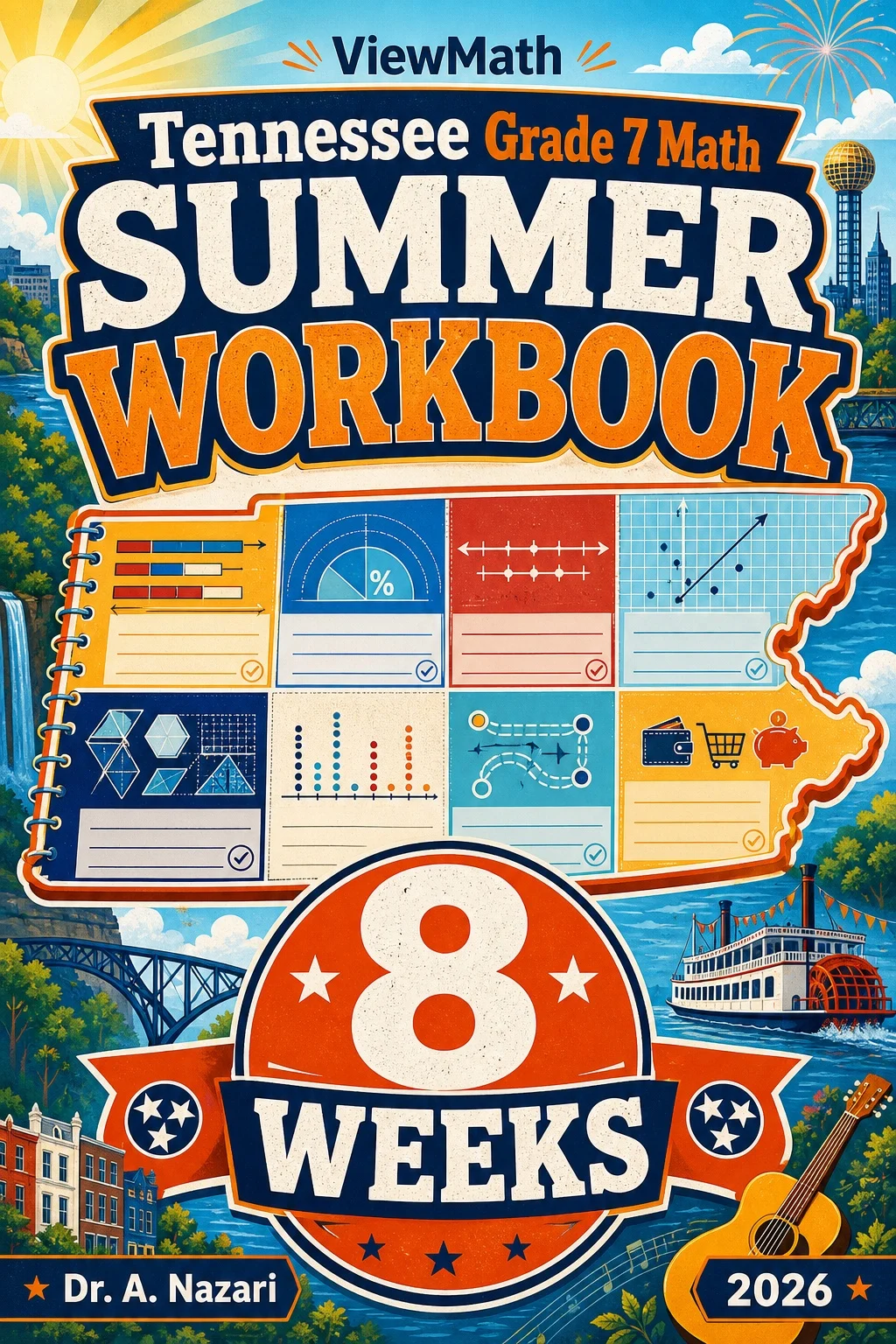 Tennessee TCAP Grade 7 Math Summer Review Workbook