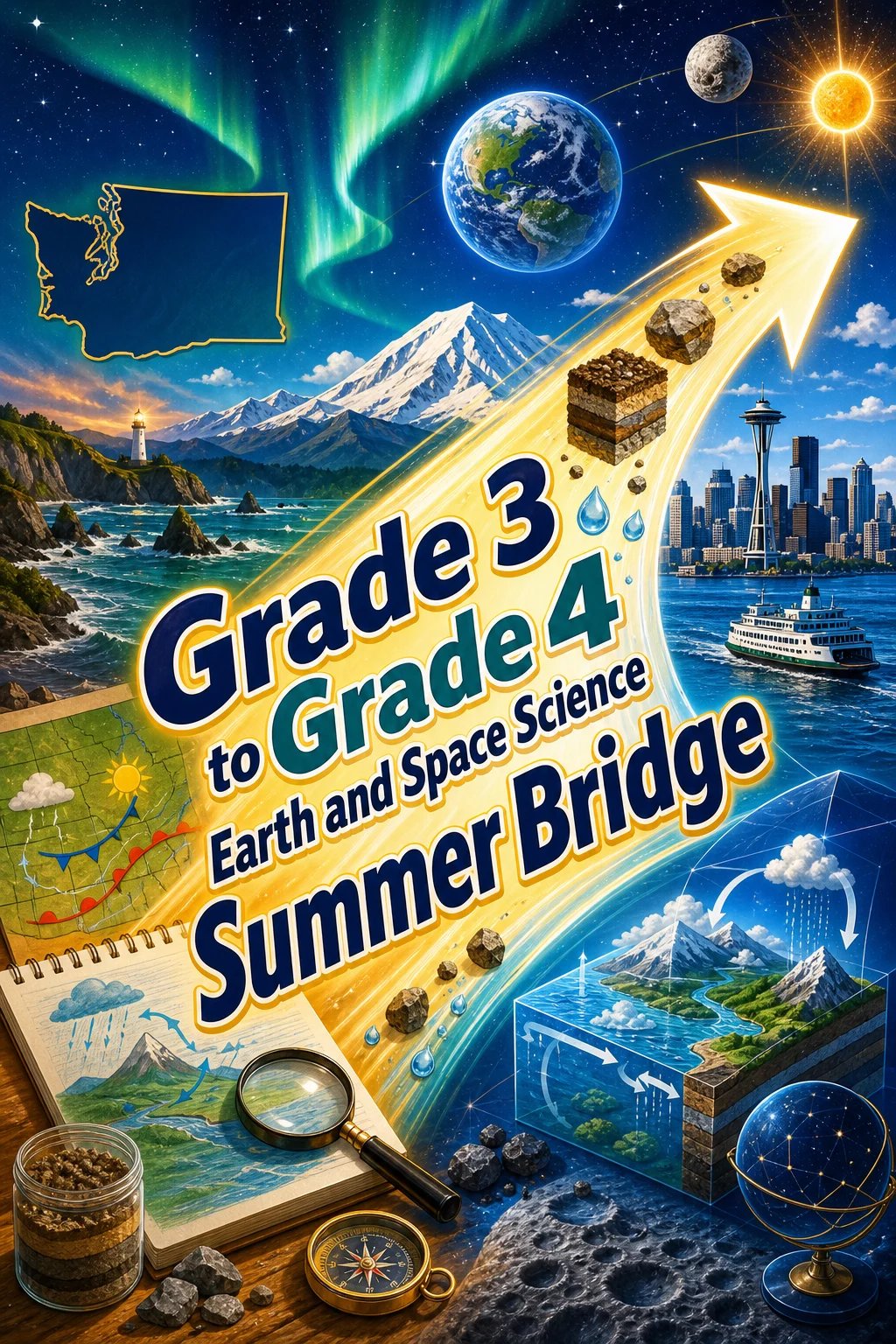 Washington Grade 3 to Grade 4 Earth and Space Science Summer Bridge